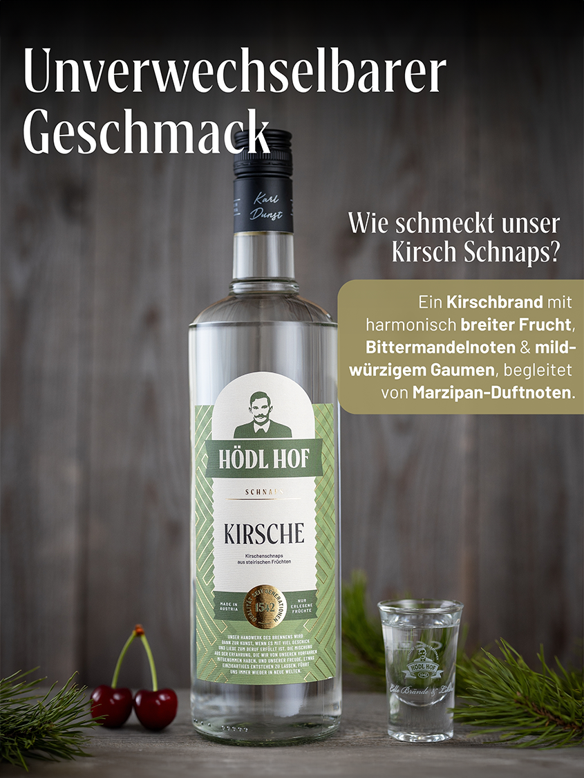 Hödl Hof Kirsche Schnaps | 38% Vol. | 1,0l