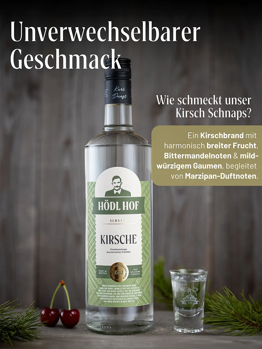 Hödl Hof Kirsche Schnaps | 38% Vol. | 1,0l