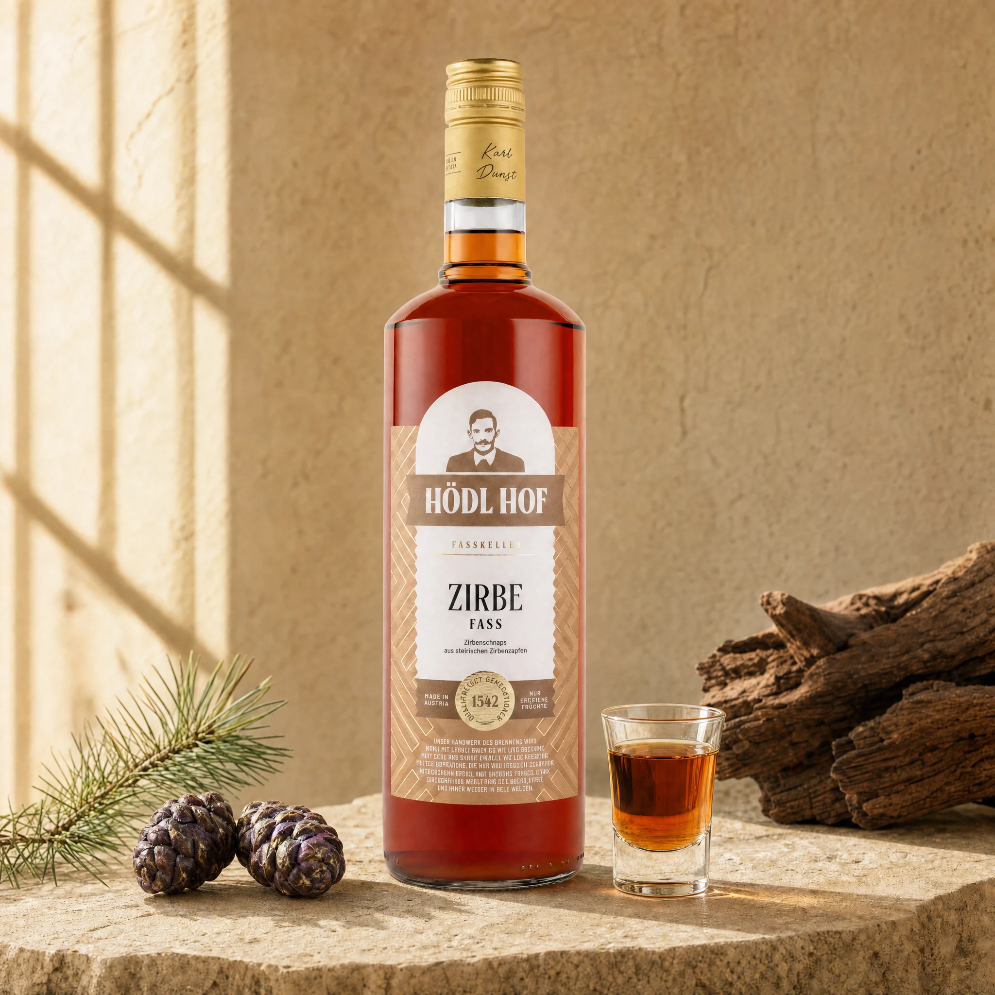 Hödl Hof Alte Zirbe Schnaps | 38% Vol. | 1,0l