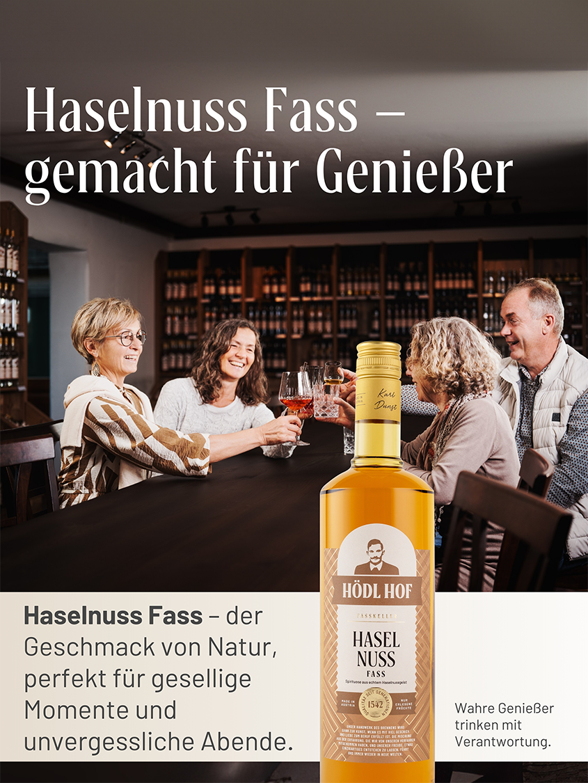 Hödl Hof Haselnuss Fass Schnaps Fassgelagert | 38% Vol. | 1,0l