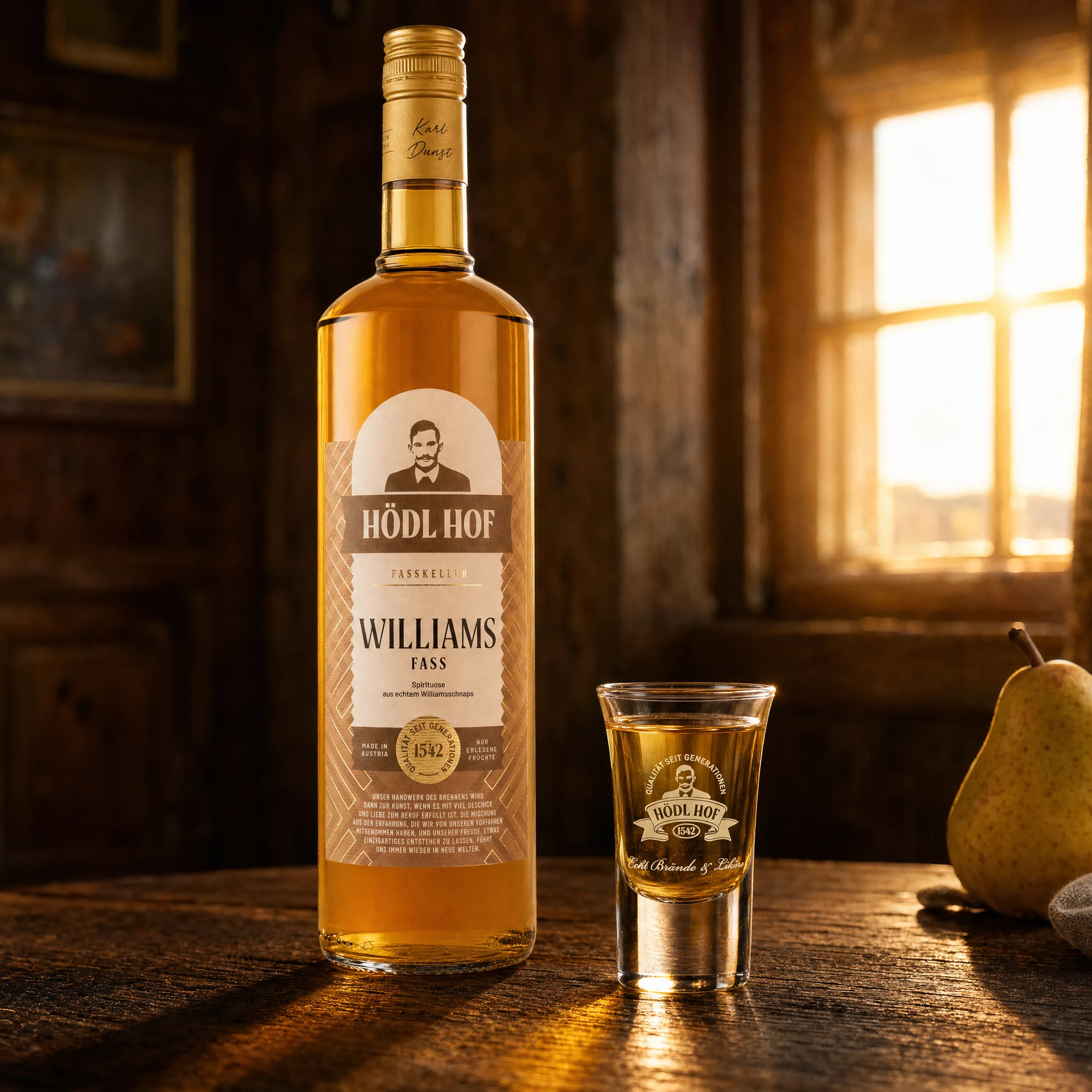 Hödl Hof Alte Williams Schnaps | 38% Vol. | 1,0l