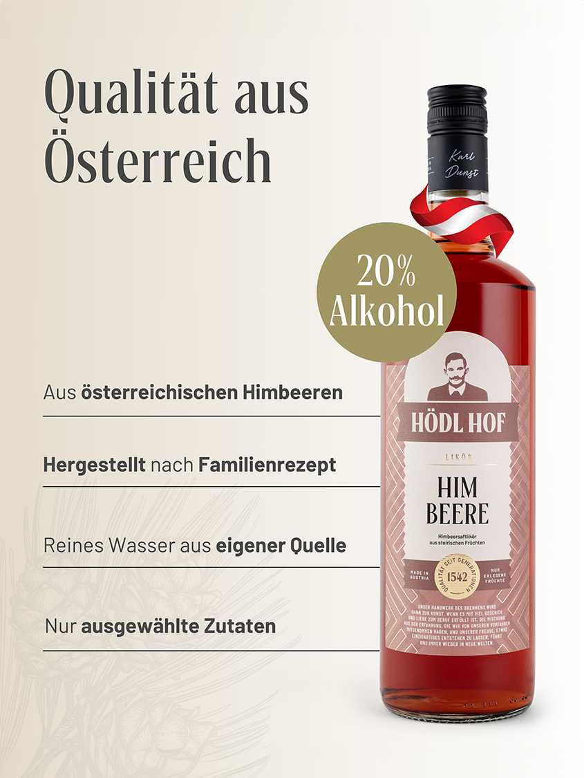 Hödl Hof Himbeere Likör | 20% Vol. | 1,0l