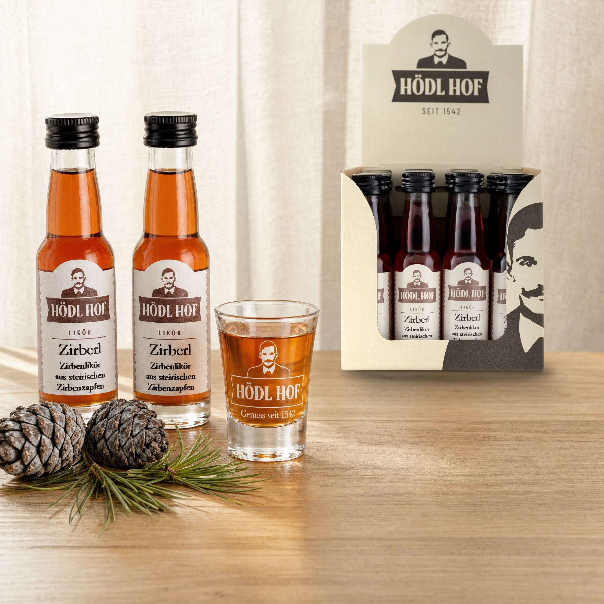 Hödl Hof Zirbenschnaps | 25% Vol. | 24x0,02l