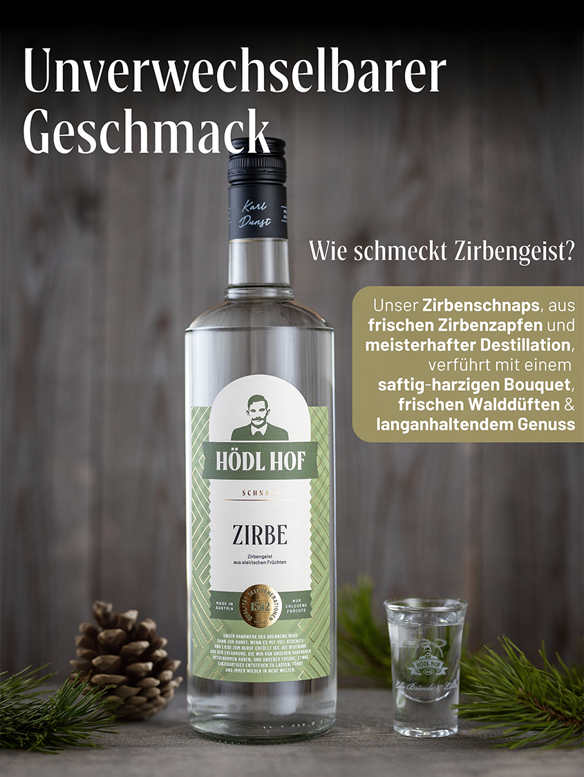 Hödl Hof Zirbe Geist | 38% Vol. | 1,0l