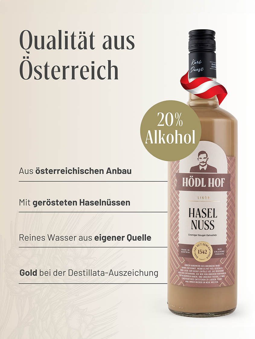 Hödl Hof Haselnuss Cremelikör | 16% Vol. | 0,5l