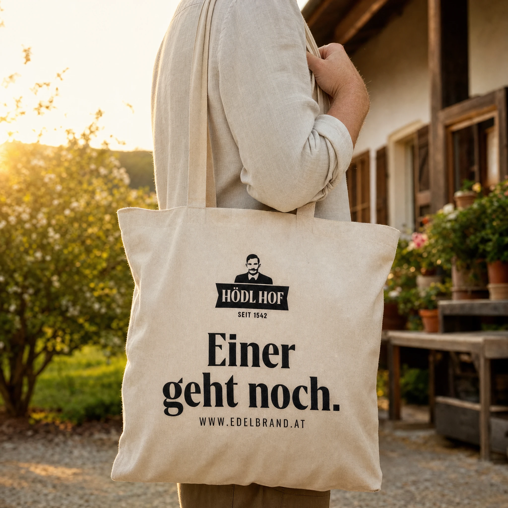 Hödl Hof Stofftasche - Einer geht noch!