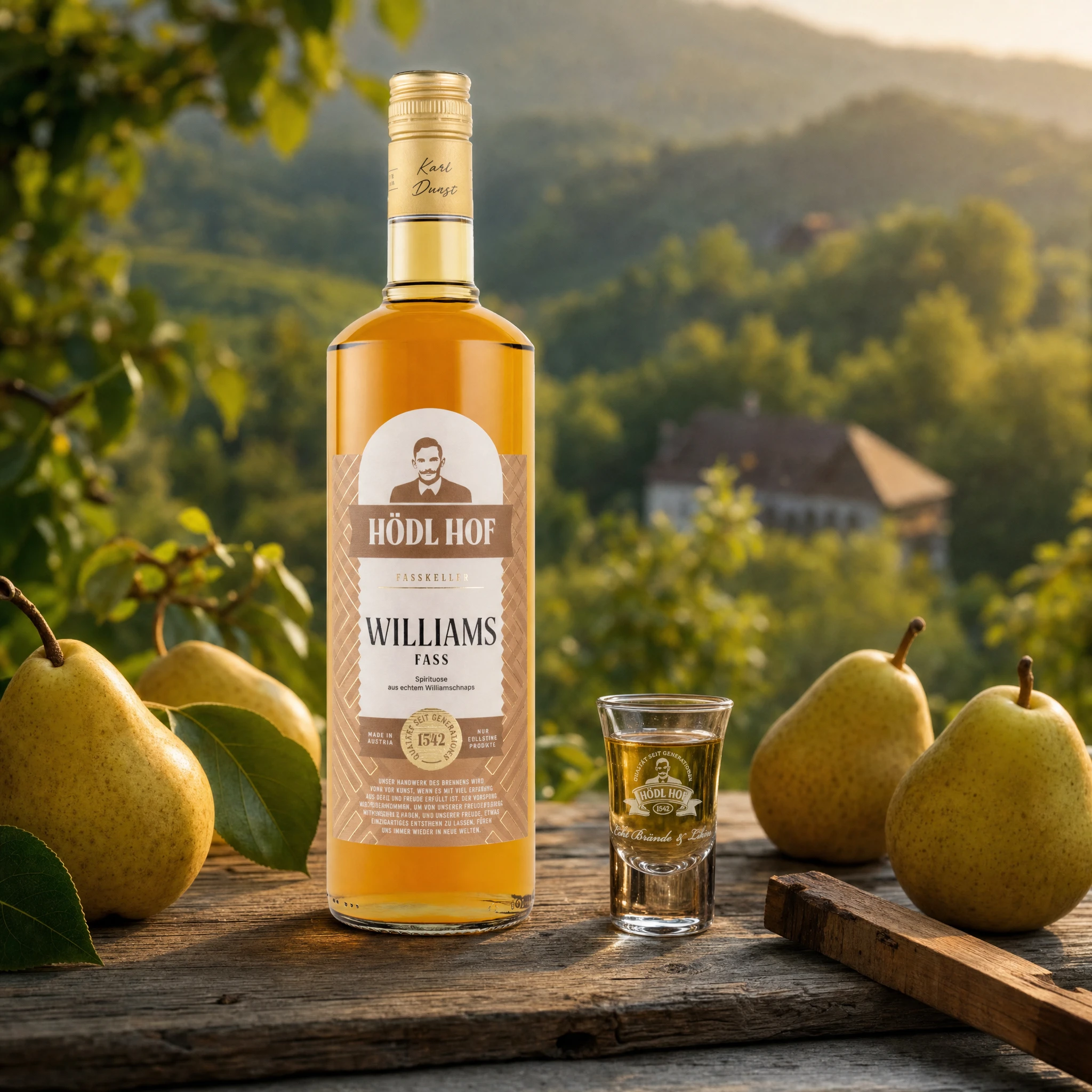 Hödl Hof Alte Williams Schnaps | 38% Vol. | 1,0l