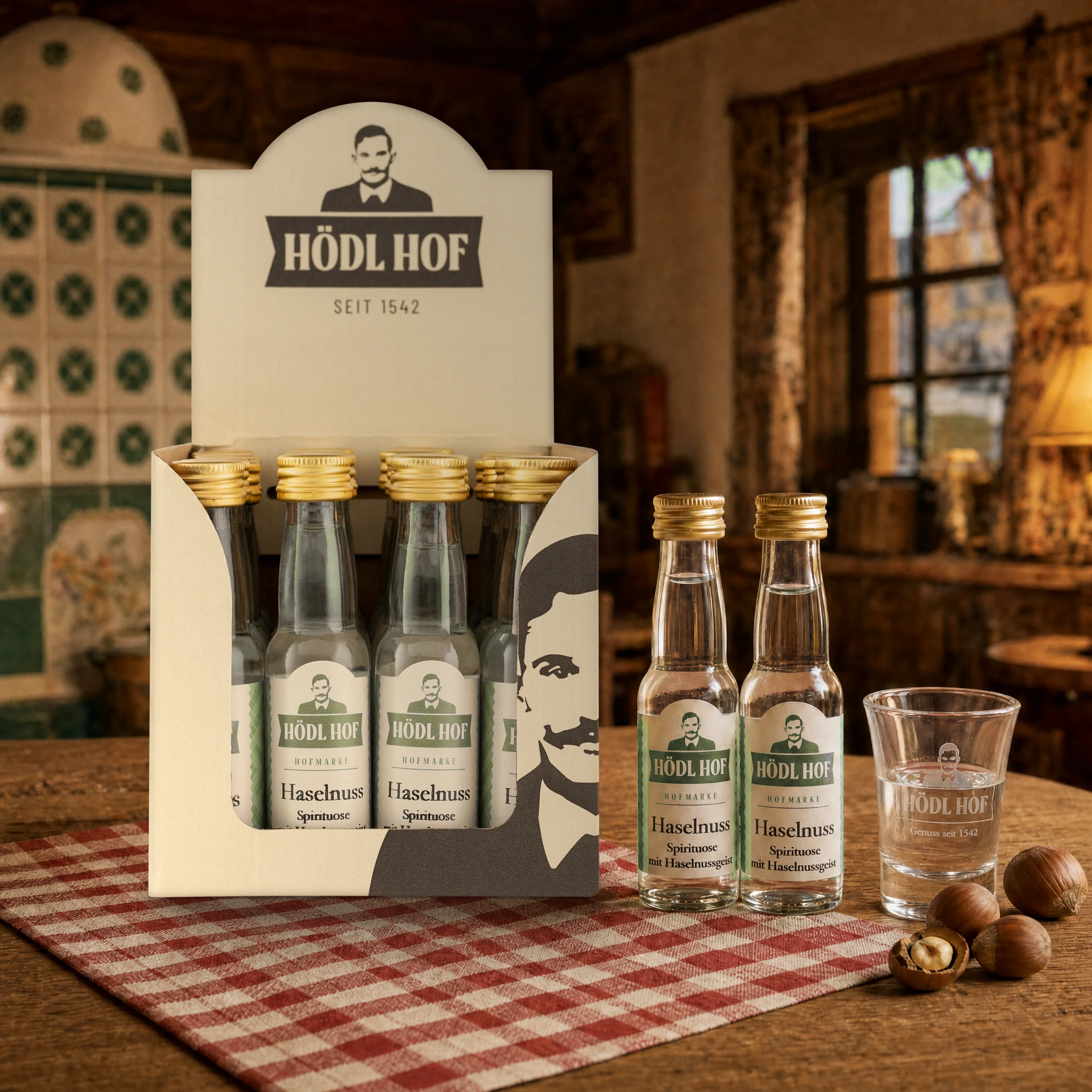 Hödl Hof Haselnuss Schnaps | 33% Vol. | 24x0,02l