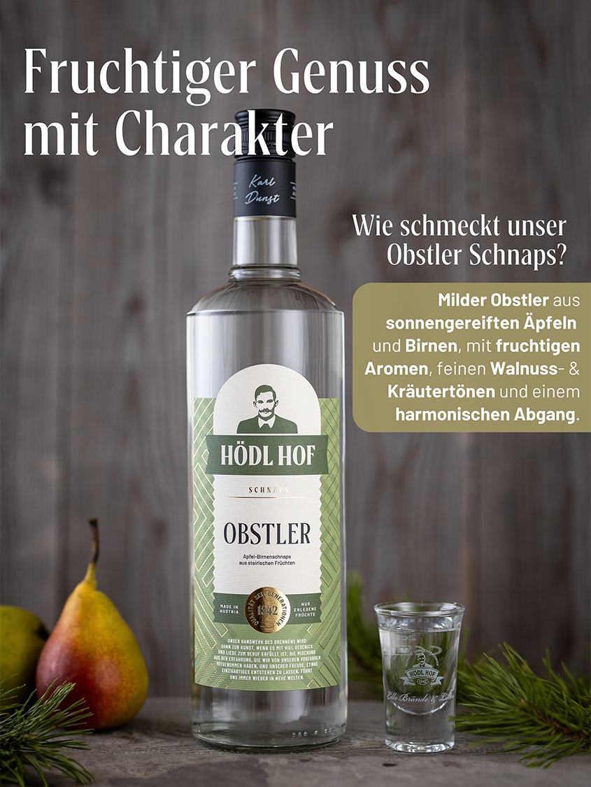 Hödl Hof Obstler Schnaps | 38% Vol. | 1,0ll