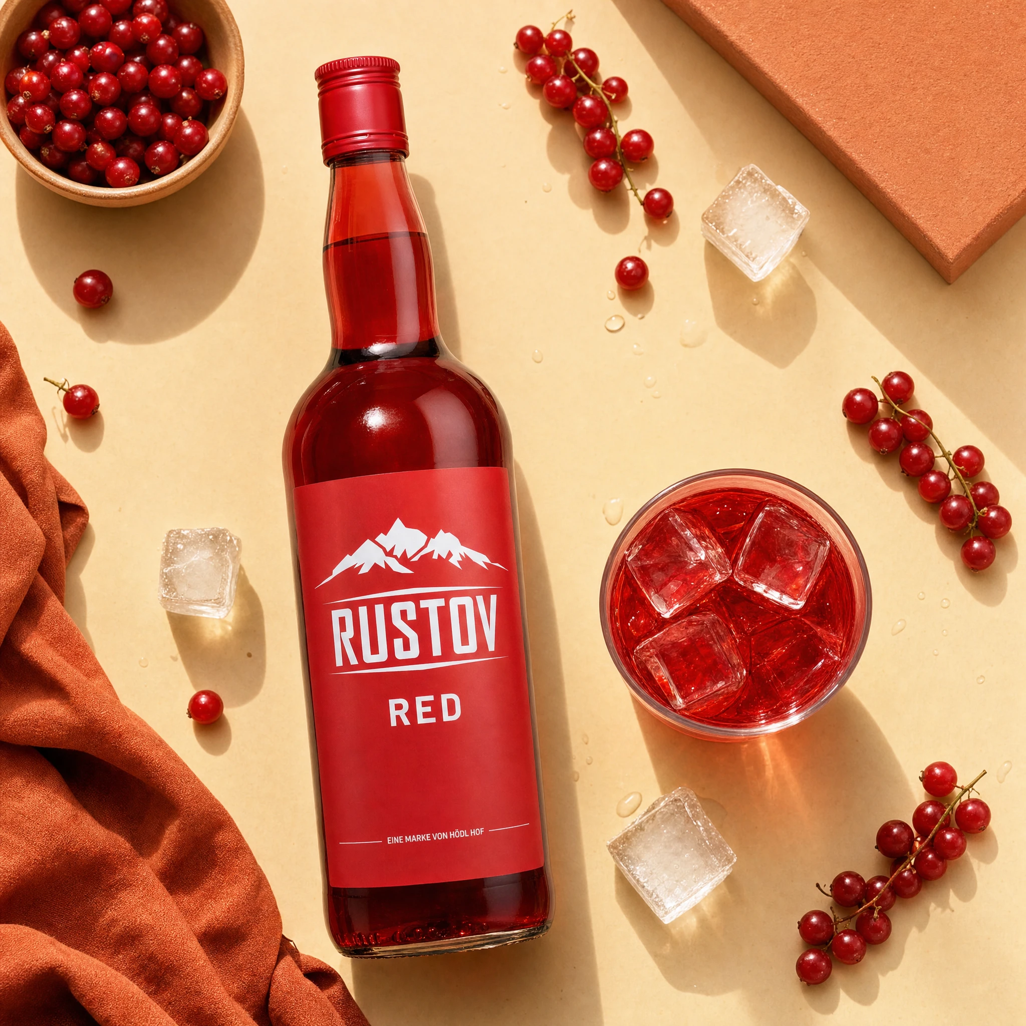 Rustov Red Roter Vodka | Vol. 16% | 1,0l