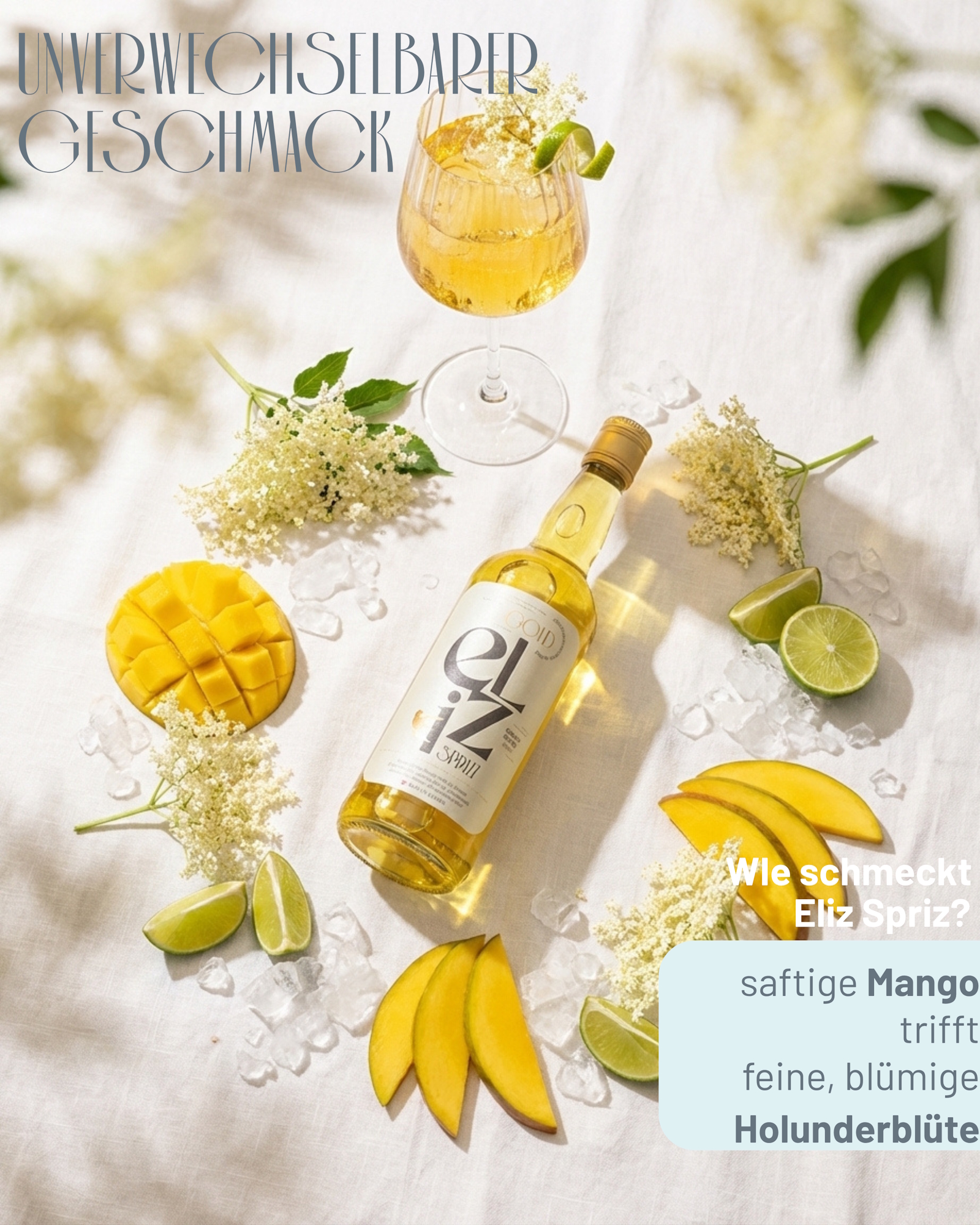 Eliz Sprizz Mango-Holunderblüte Aperitif | 16% Vol. | 1,0l 