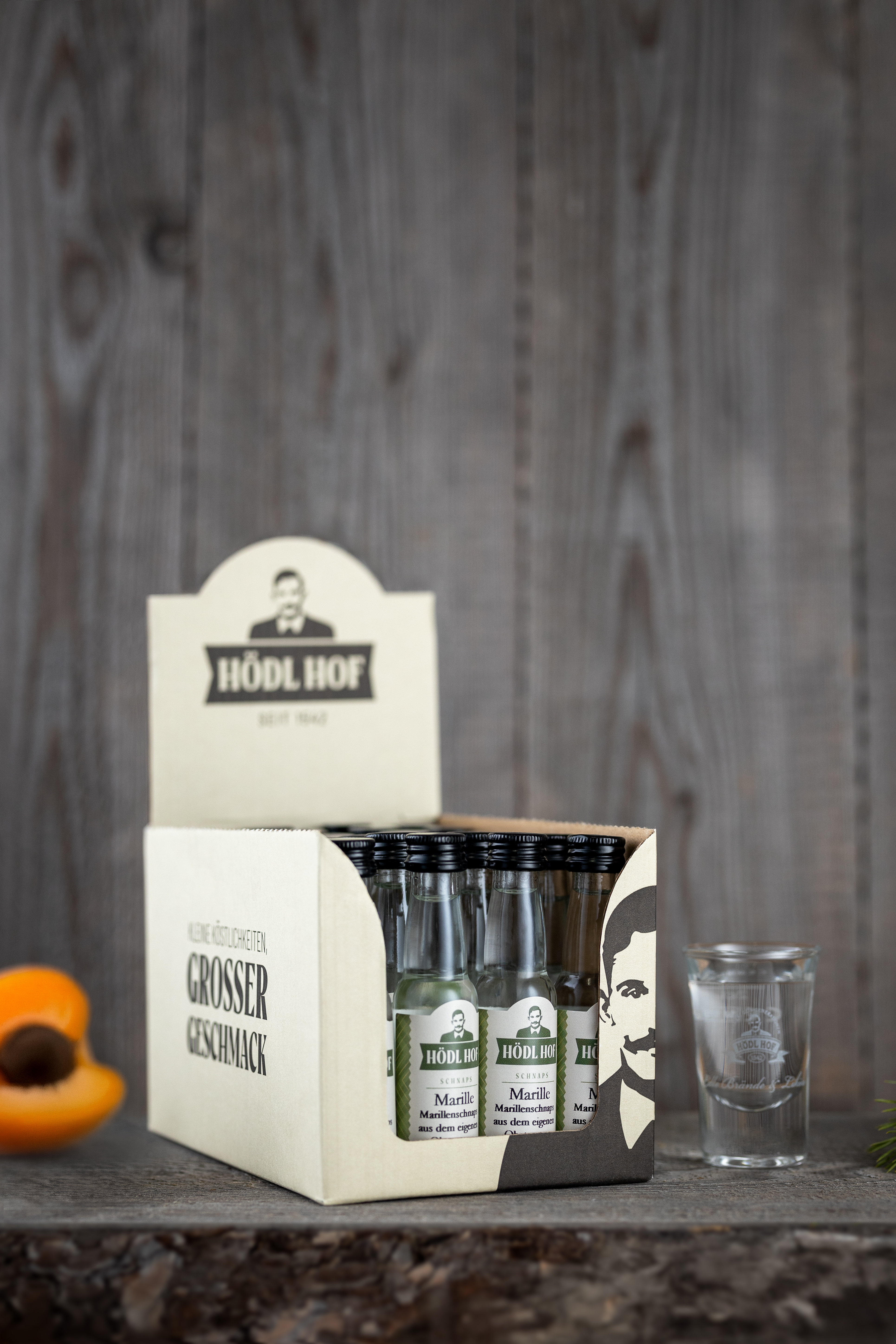 Hödl Hof Marille Schnaps | 38% Vol. | 24 x 0,02l