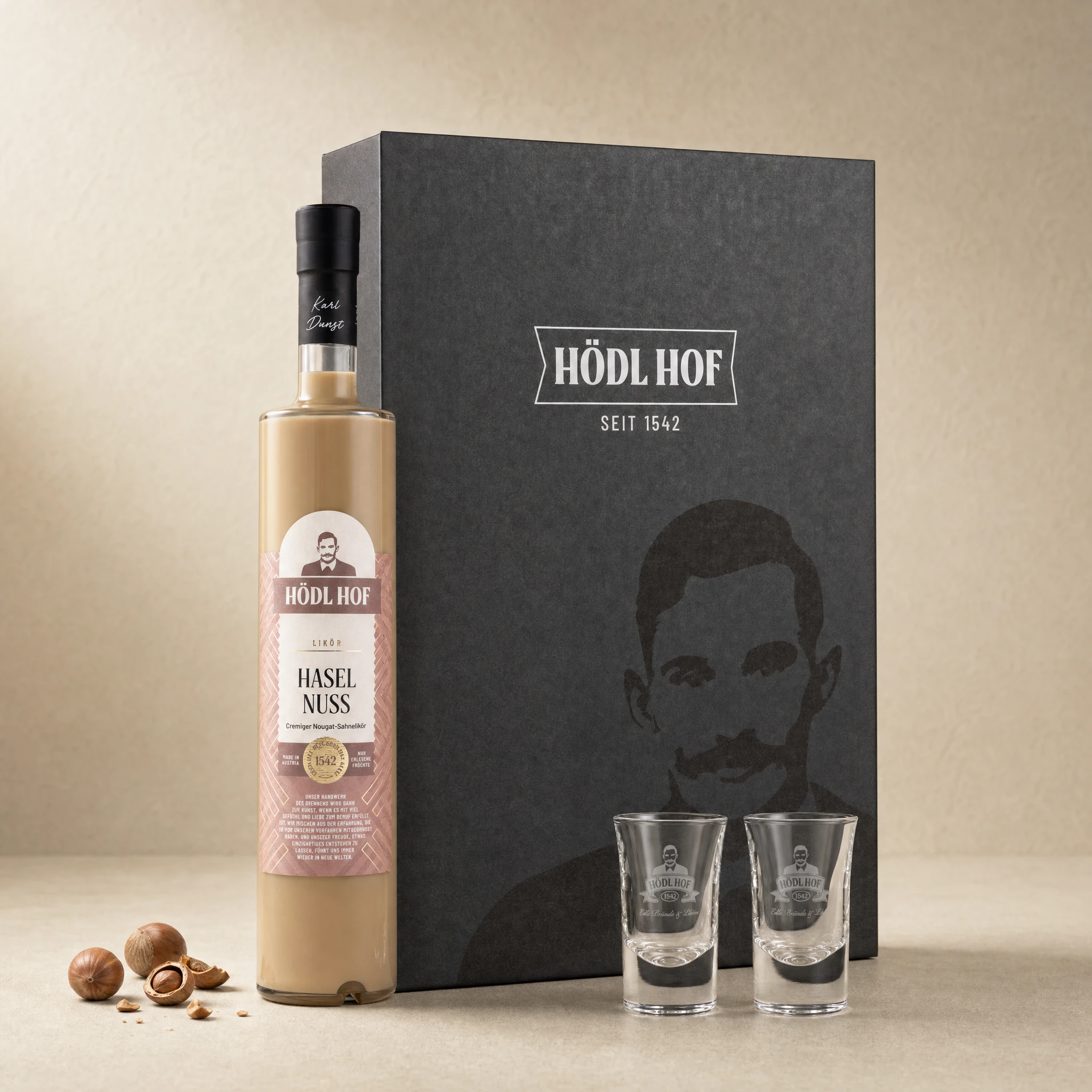 Hödl Hof Geschenkset Haselnuss Creme Likör | 0,5l