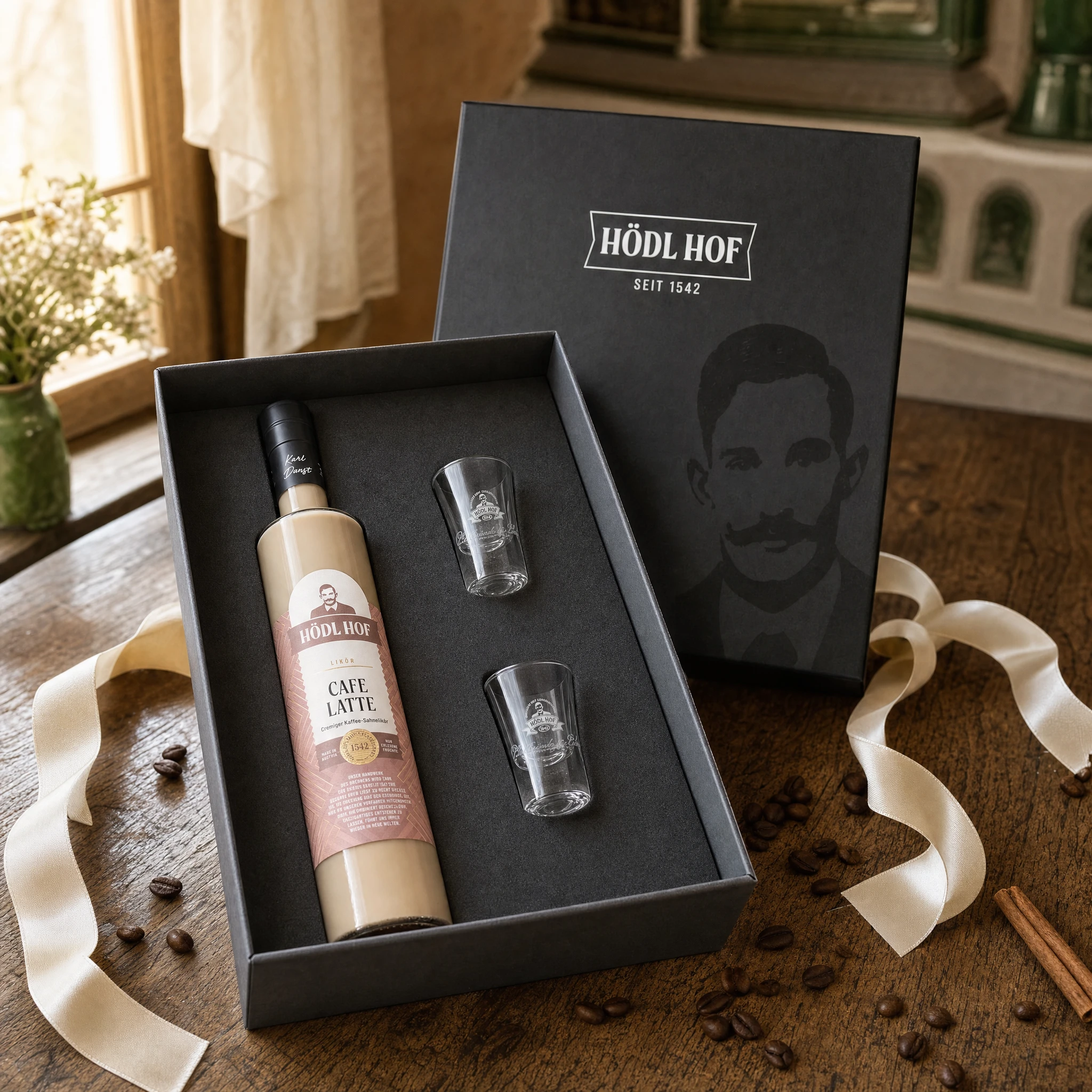 Hödl Hof Geschenkset Cafe Latte Creme Likör | 0,5l