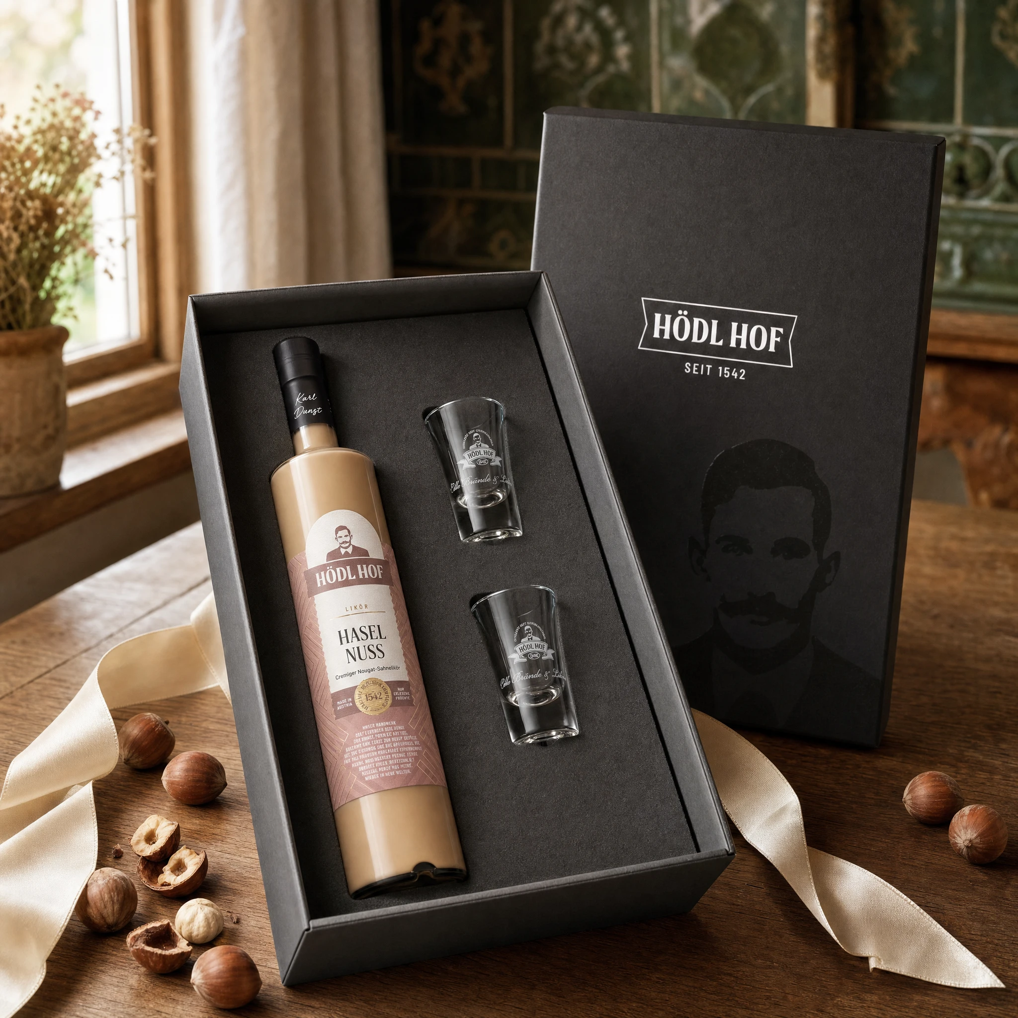 Hödl Hof Geschenkset Haselnuss Creme Likör | 0,5l
