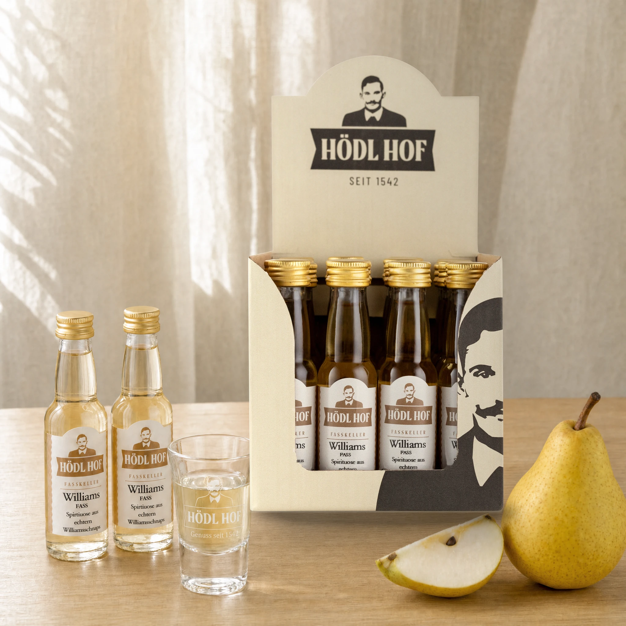 Hödl Hof Alte Williams Schnaps | 38% Vol. | 24x0,02l