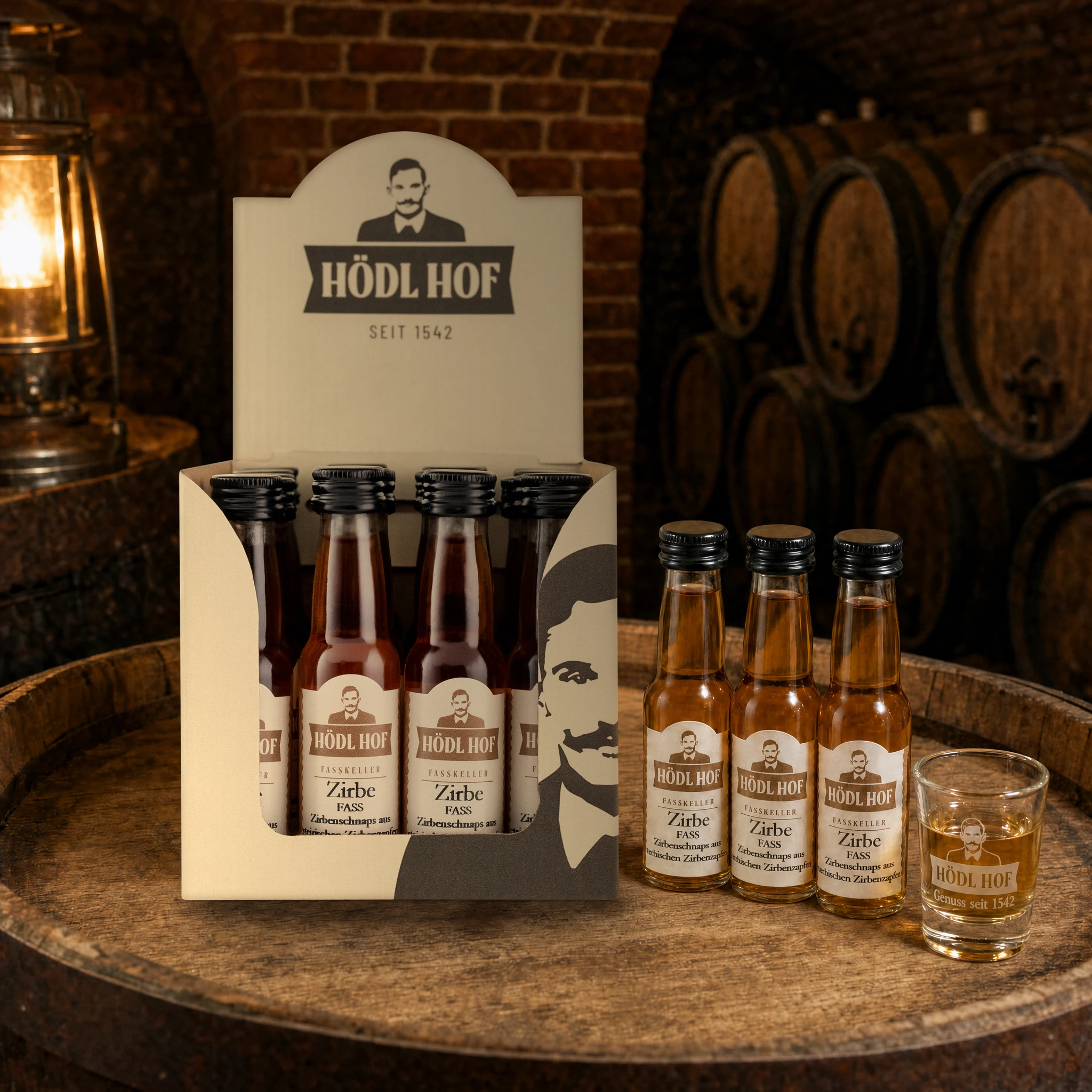 Hödl Hof Alte Zirbe Schnaps | 38% Vol. | 24x0,02l