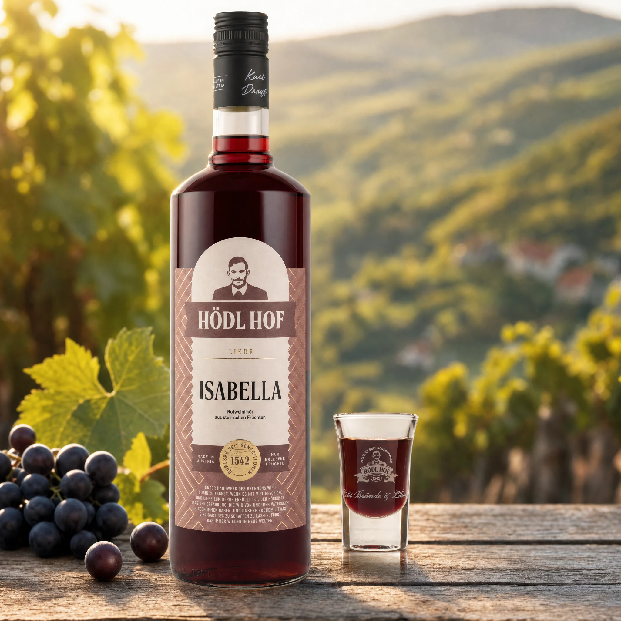 Hödl Hof "Uhudler" Isabella Likör | 20% Vol. | 1,0l