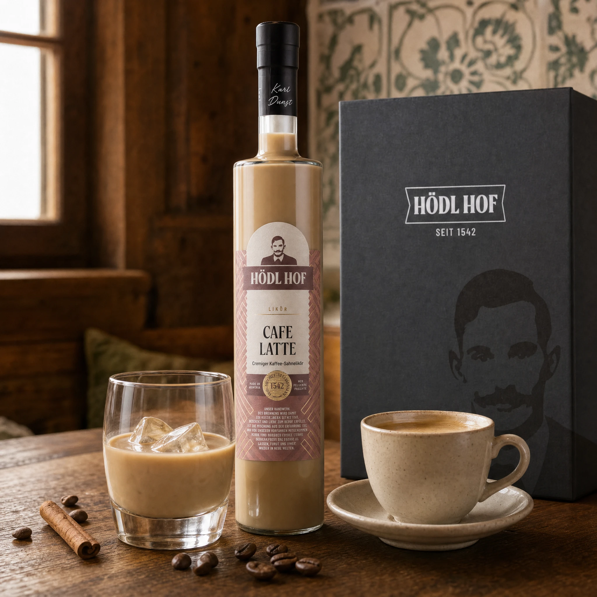 Hödl Hof Geschenkset Cafe Latte Creme Likör | 0,5l