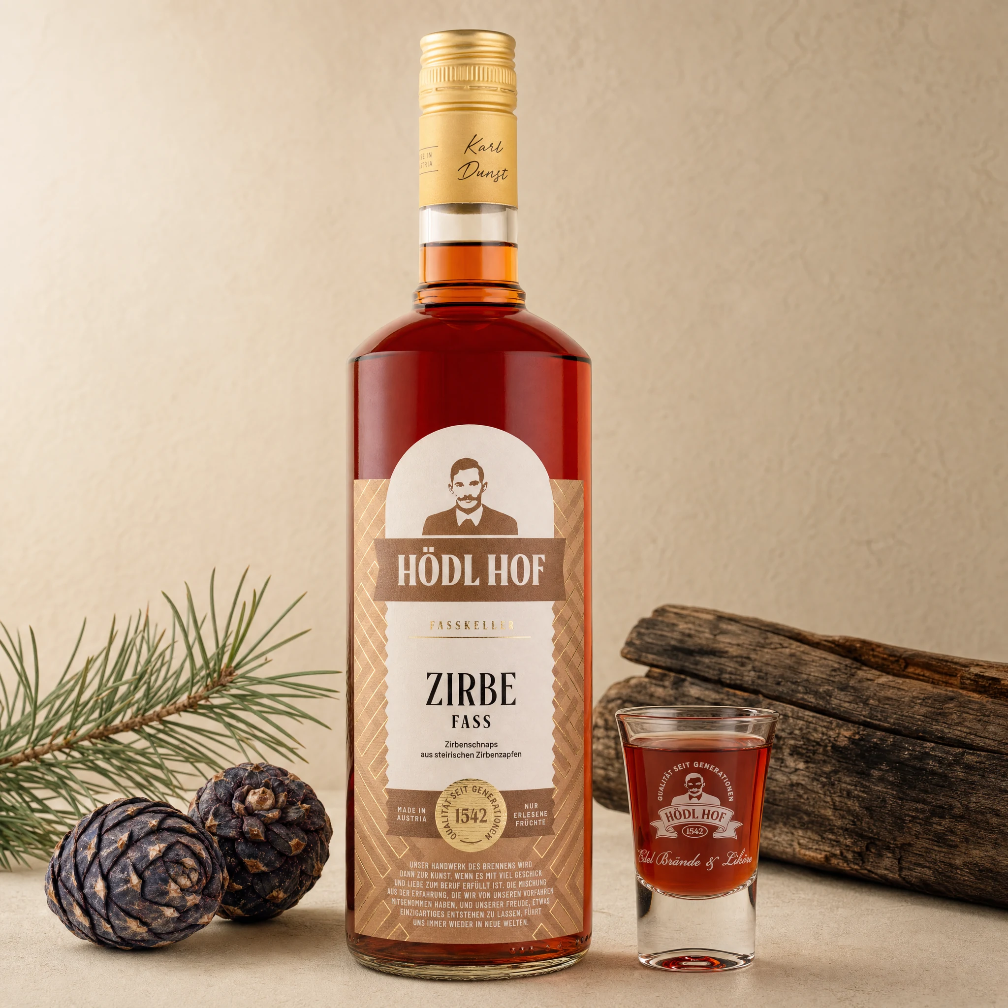 Hödl Hof Alte Zirbe Schnaps | 38% Vol. | 1,0l