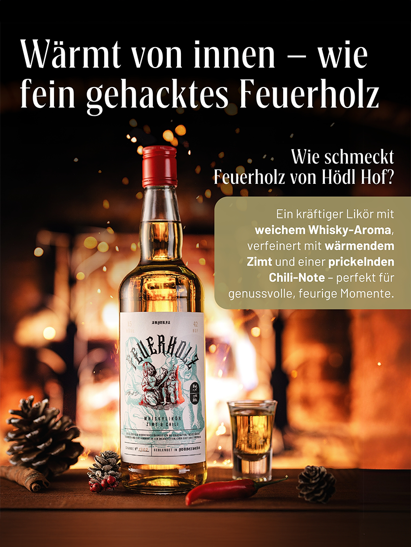 Feuerholz Whiskylikör mit Zimt & Chilli | 33% Vol. | 0,7l