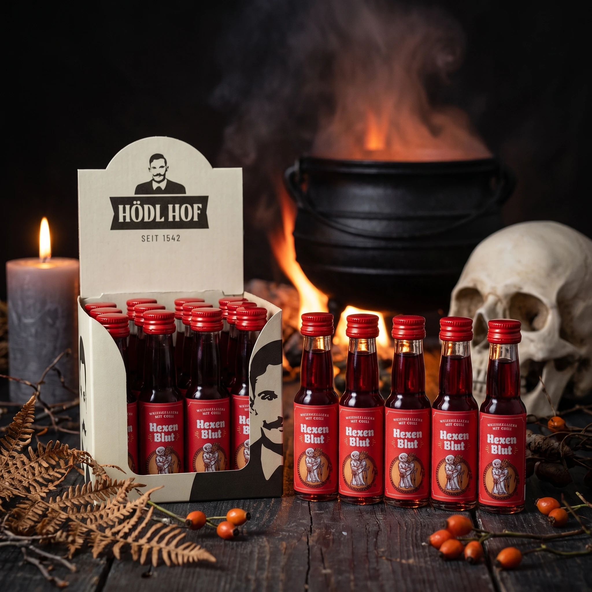 Hexenblut Weichsellikör mit Chili | 20% Vol. | 24x0,02l