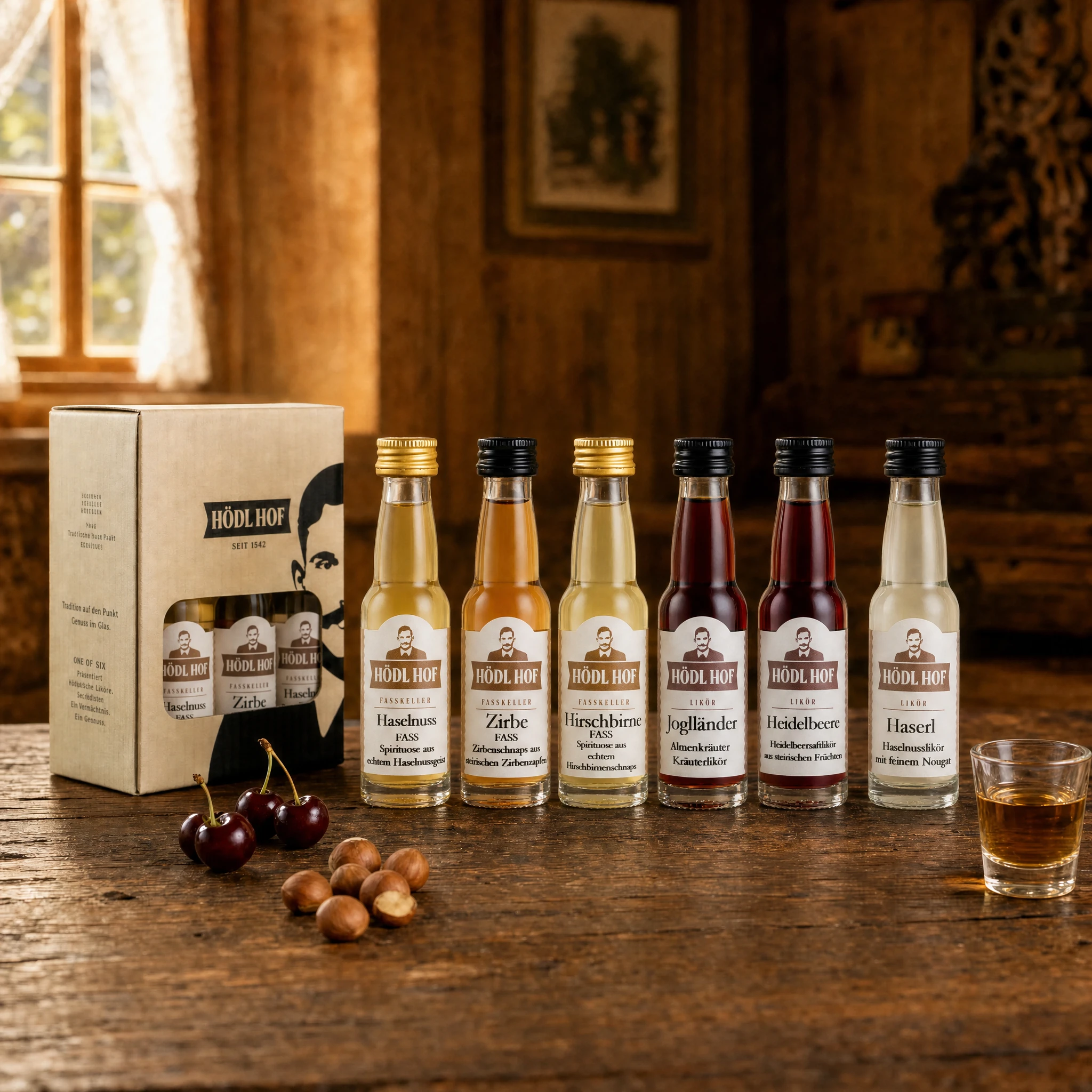 Hödl Hof Schnaps & Liköre 2 Miniaturen Probierset | 6x0,02l