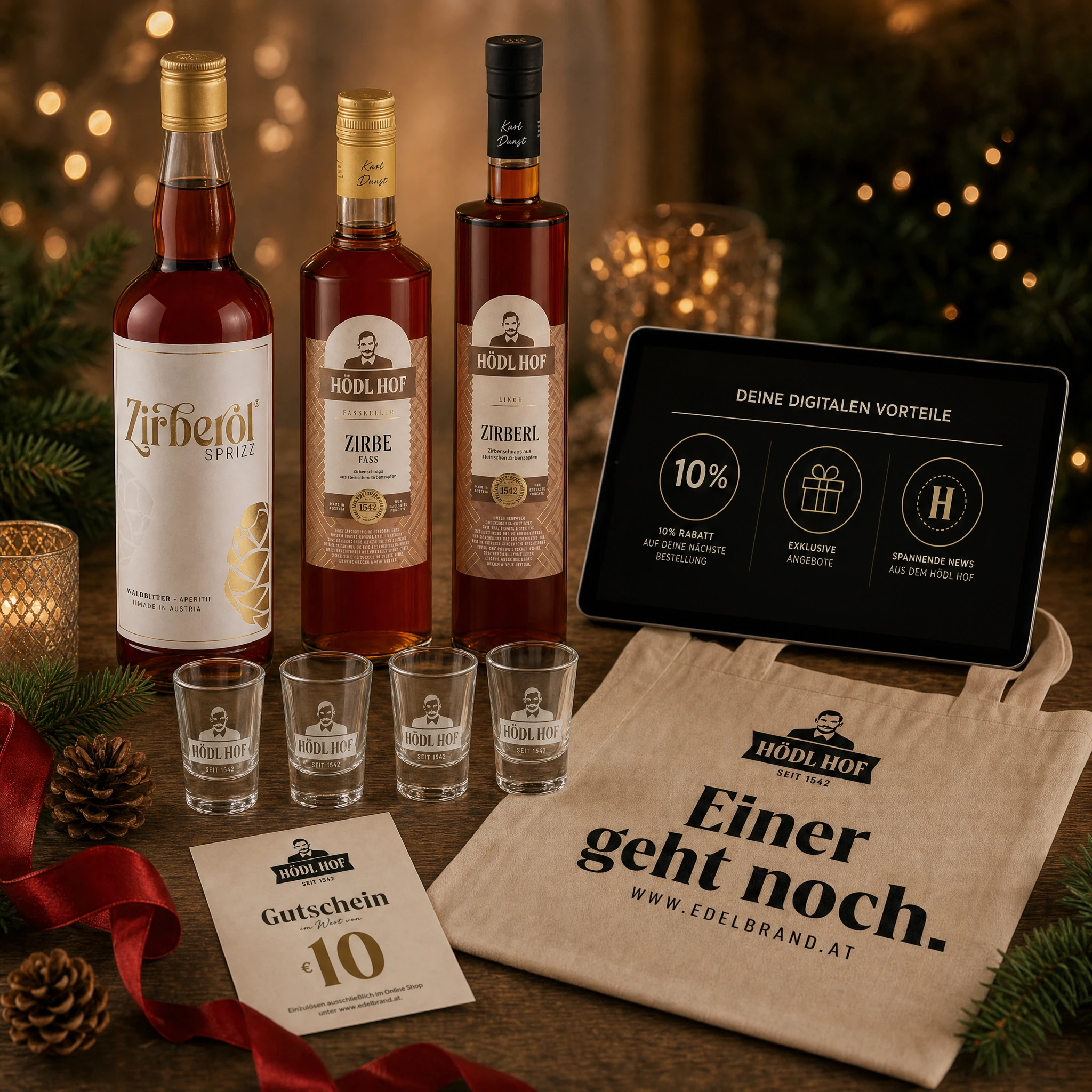 Zirbenschnaps Genießer Vorteil-Set