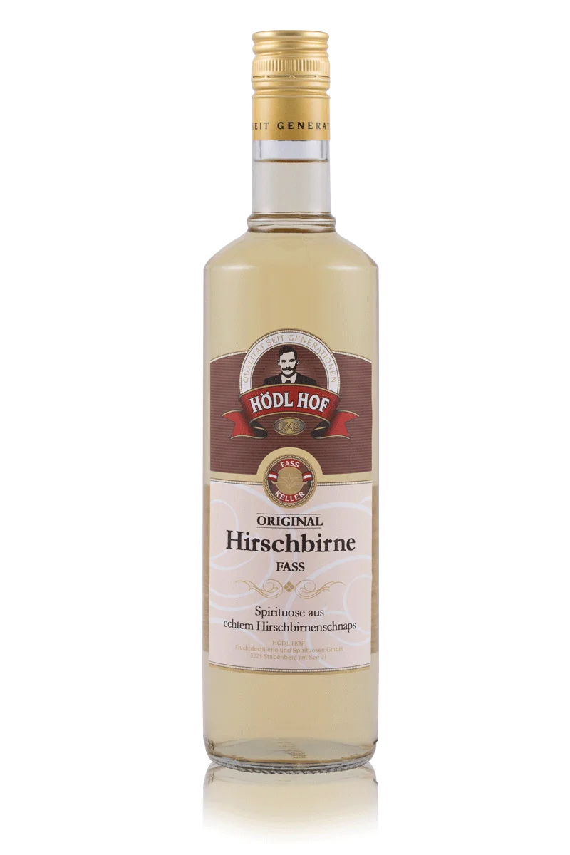 Hödl Hof Hirschbirne Fass Schnaps Fassgelagert | 38% Vol. | 0,7l Hödl Hof Hirschbirne Fass Schnaps Fassgelagert | 38% Vol. | 0,7l