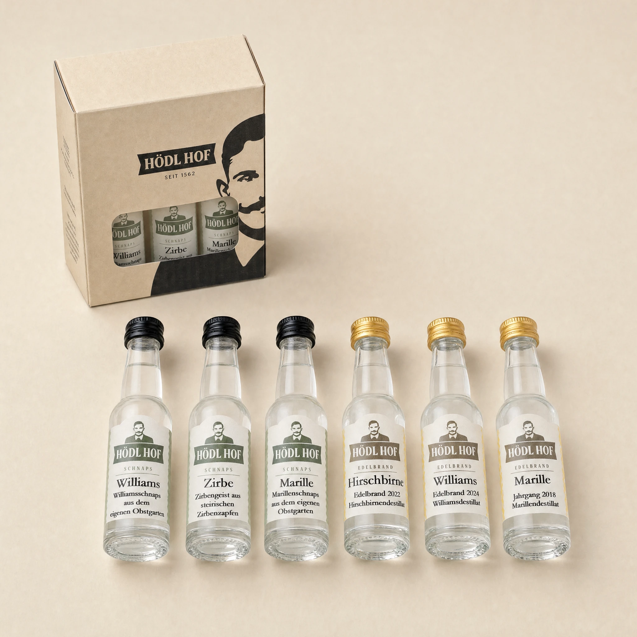 Hödl Hof Schnaps & Edelbrände Miniaturen Probierset | 6x0,02l