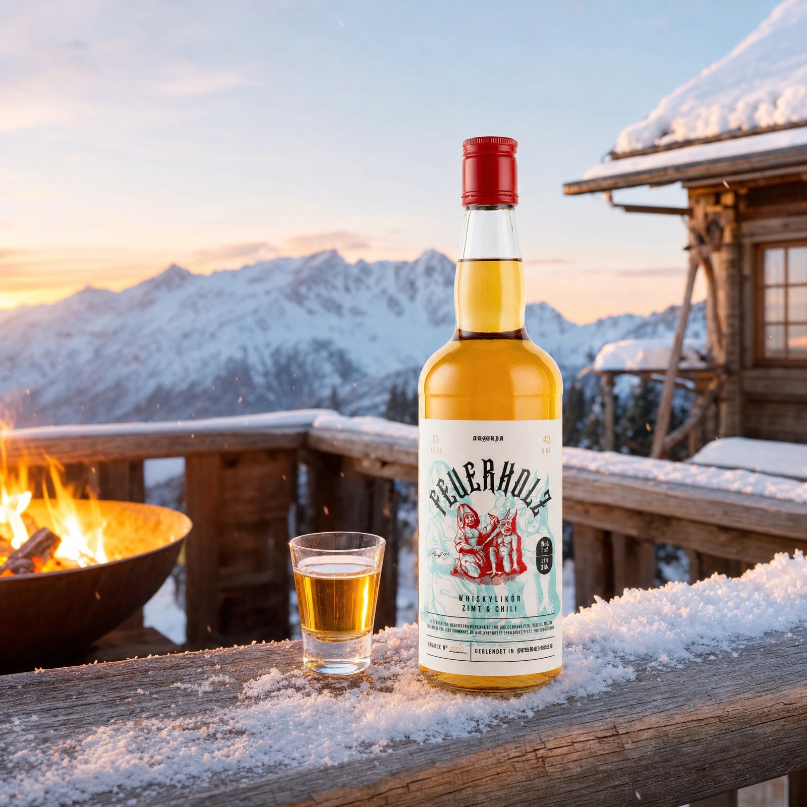 Feuerholz Whiskylikör mit Zimt & Chili | 33% Vol. | 0,7l