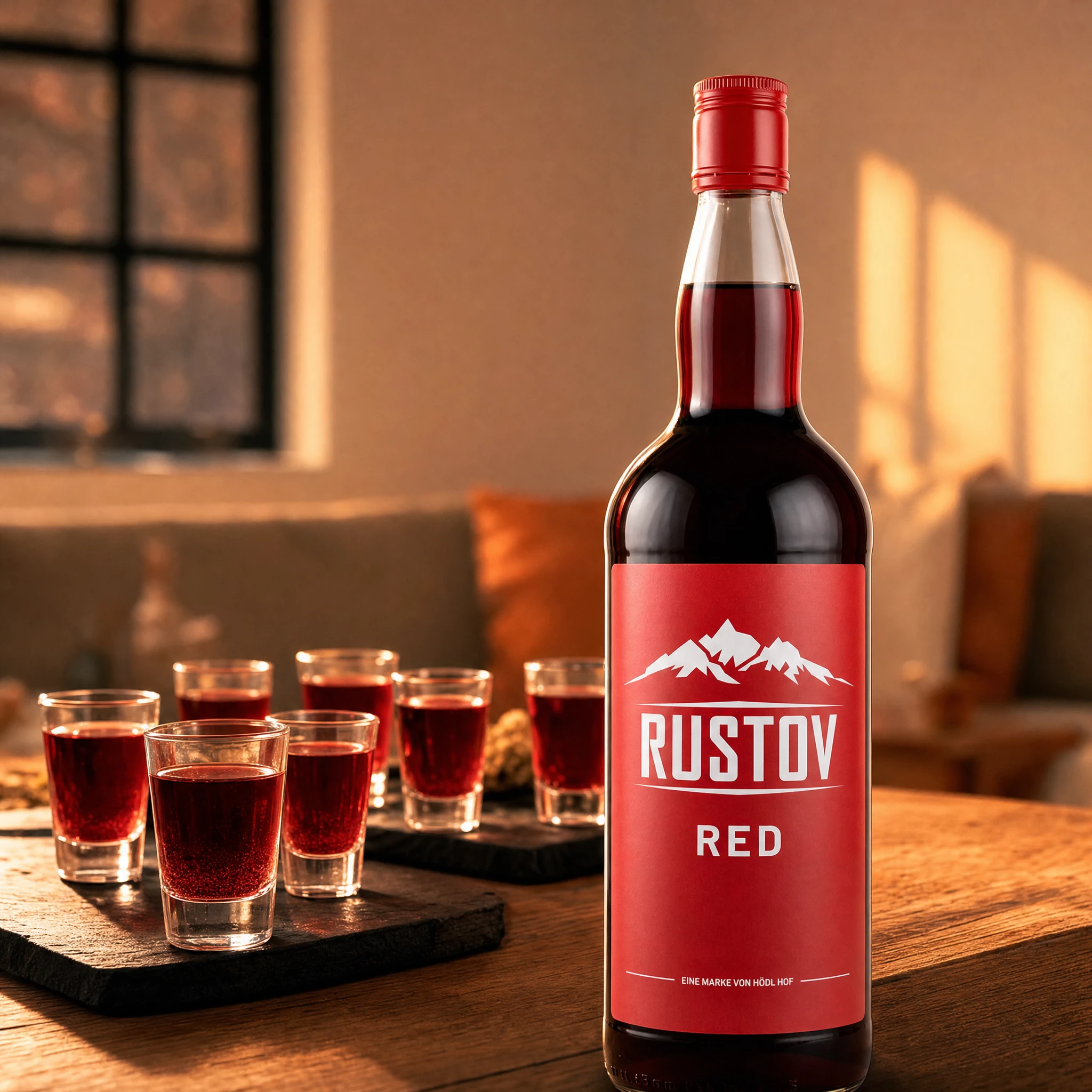 Rustov Red Roter Vodka | Vol. 16% | 1,0l
