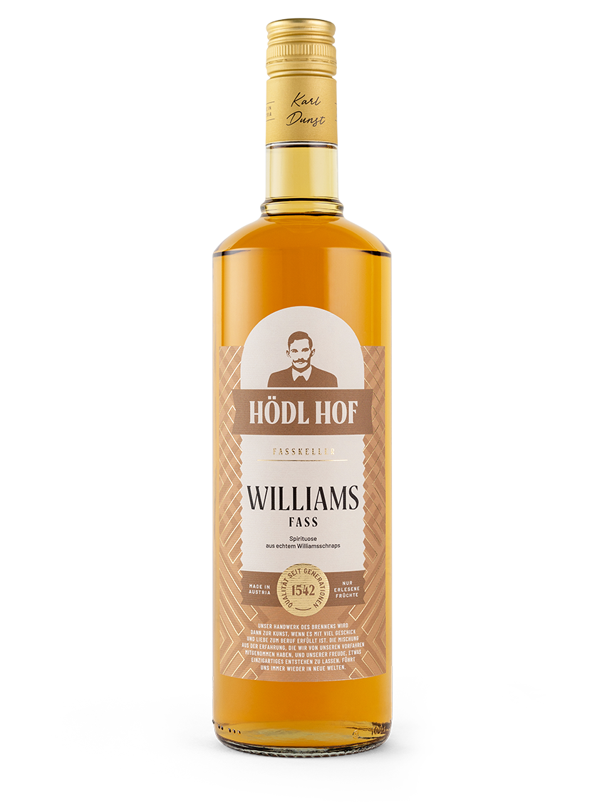 Hödl Hof Williams Fass Schnaps Fassgelagert | 38% Vol. | 1,0l