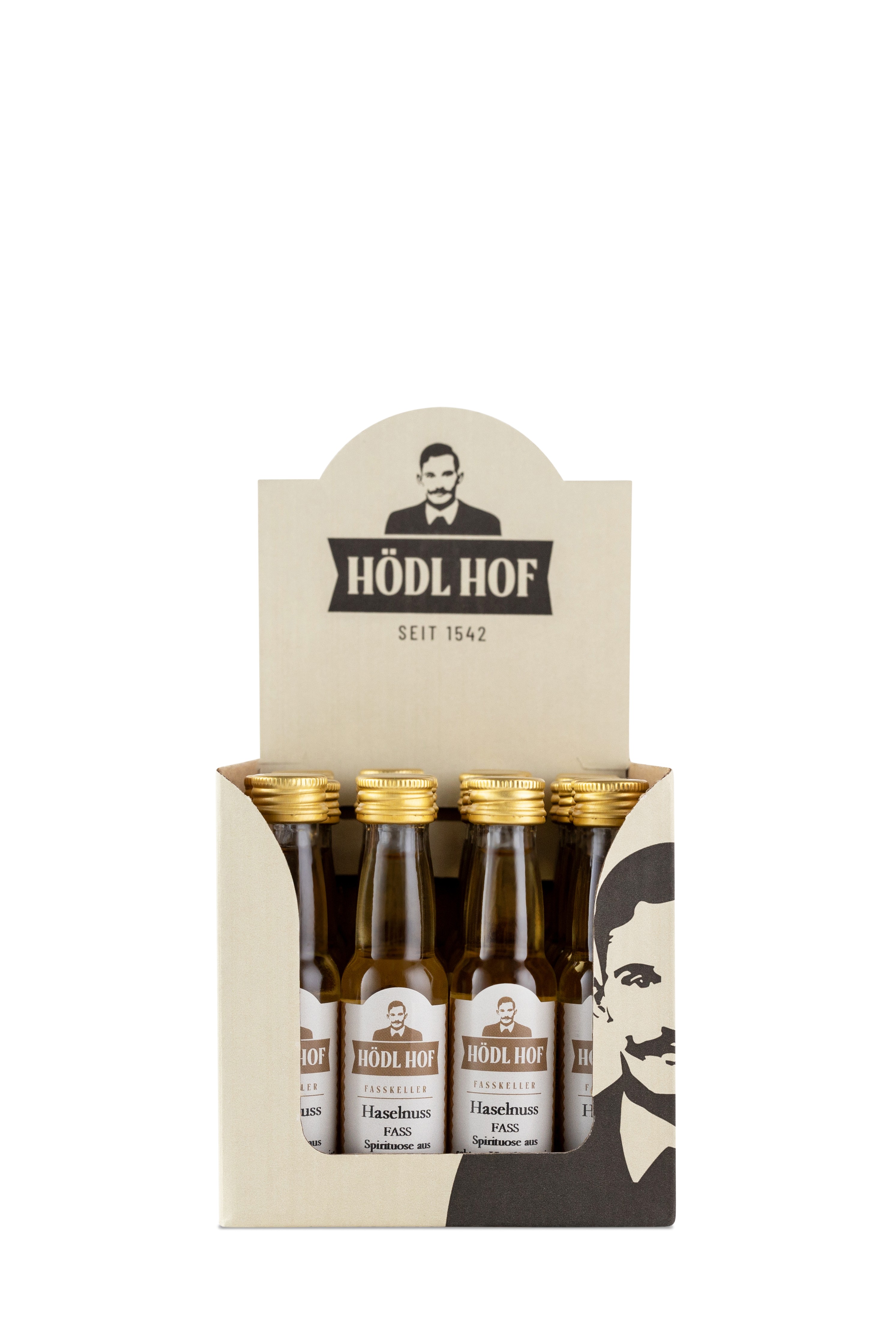 Hödl Hof Haselnuss Fass Schnaps Fassgelagert | 38% Vol. | 24 x 0,02l
