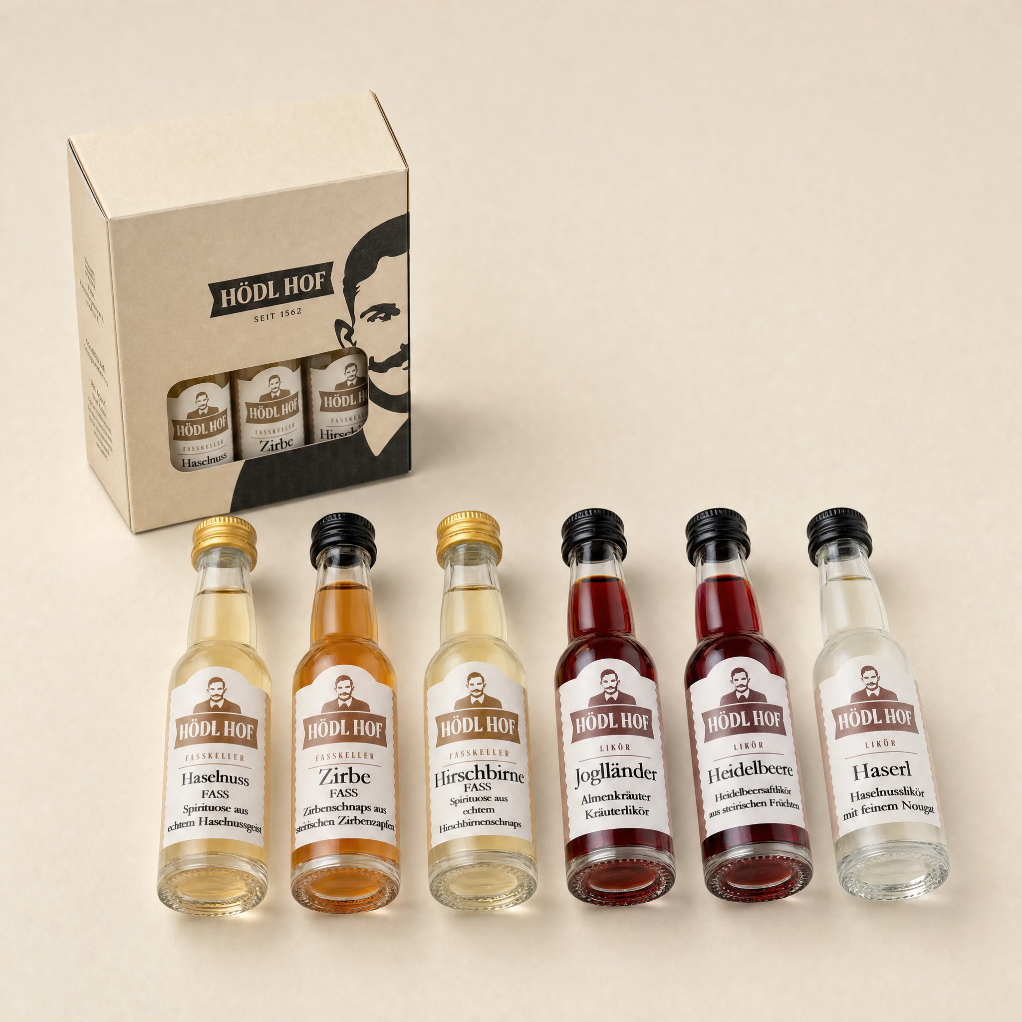Hödl Hof Schnaps & Liköre 2 Miniaturen Probierset | 6x0,02l