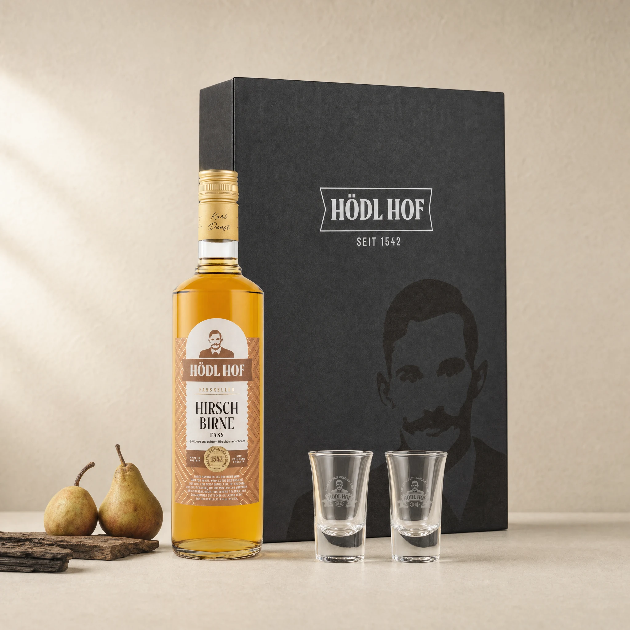 Hödl Hof Geschenkset Hirschbirne Fass | 0.7l