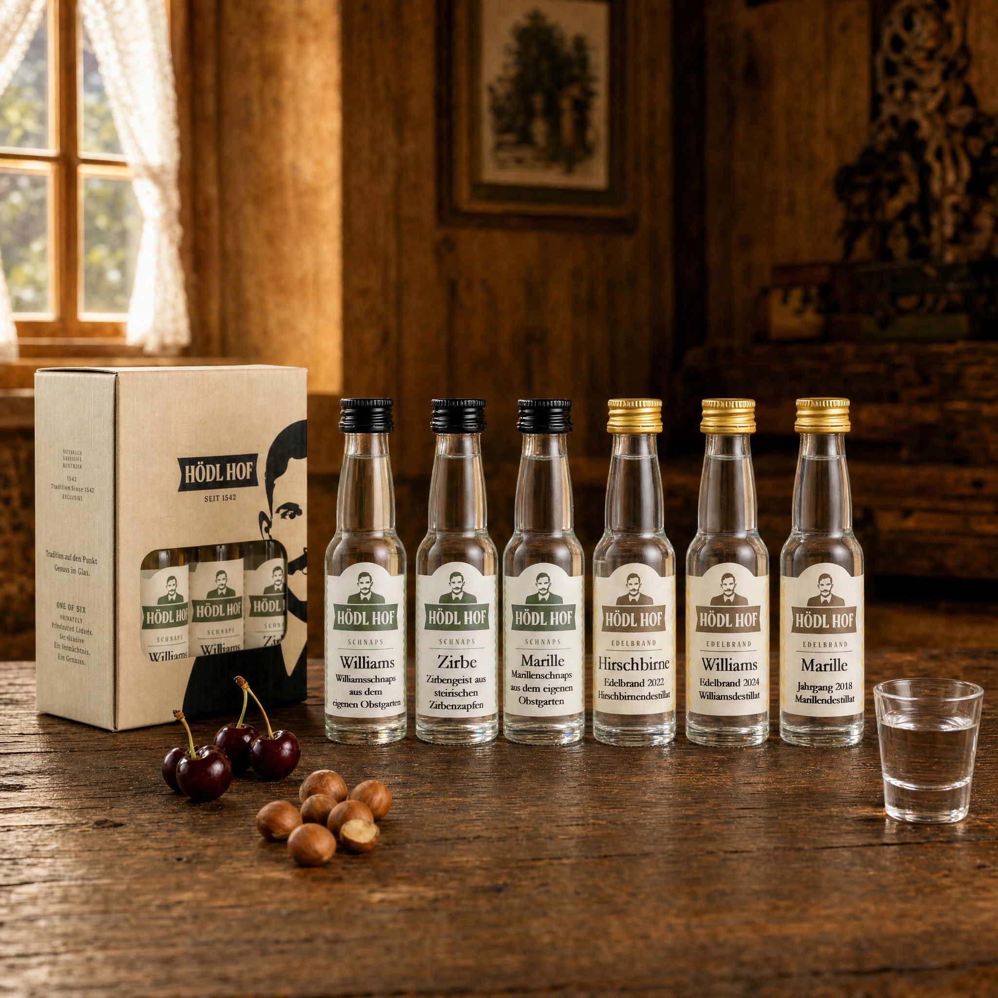 Hödl Hof Schnaps & Edelbrände Miniaturen Probierset | 6x0,02l