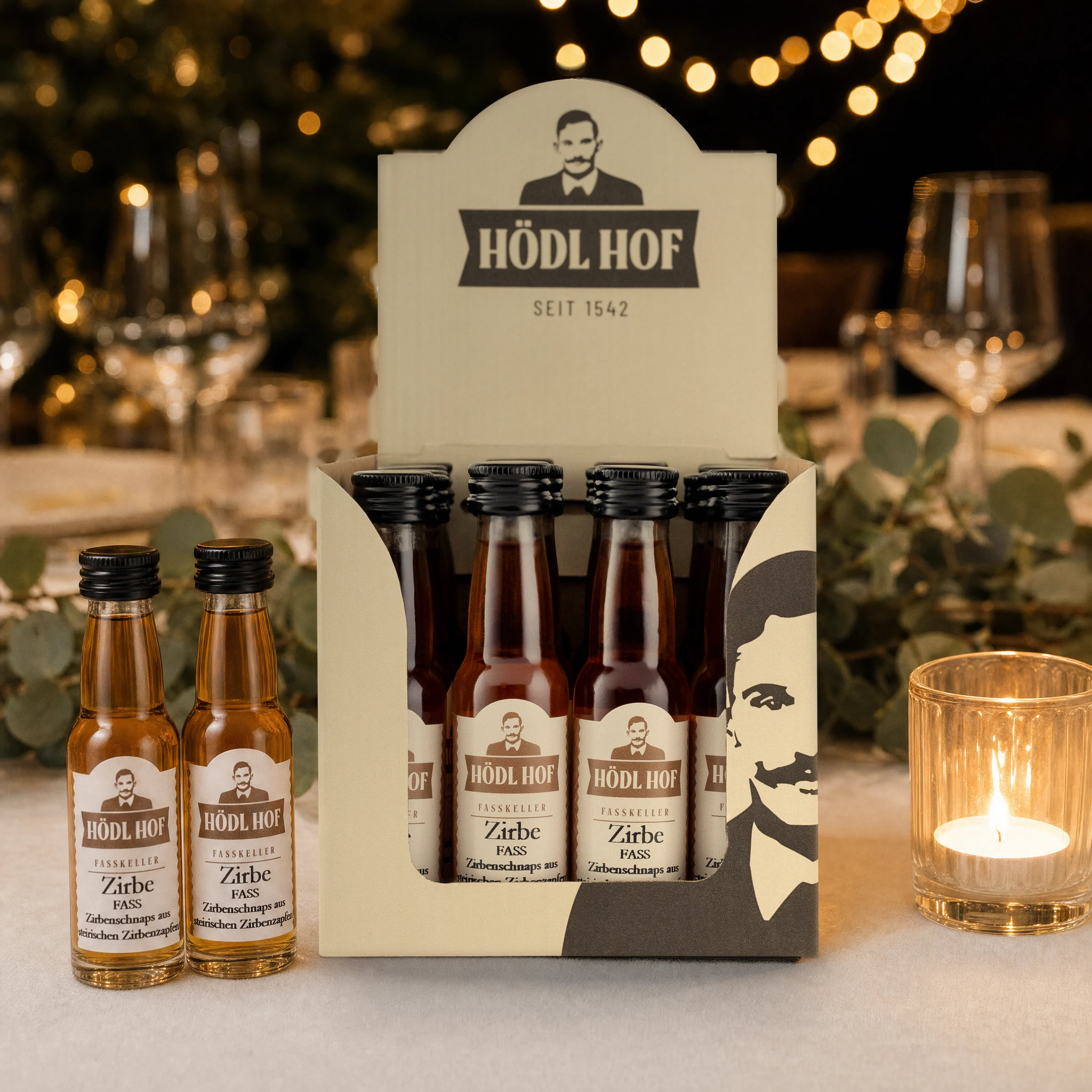 Hödl Hof Alte Zirbe Schnaps | 38% Vol. | 24x0,02l