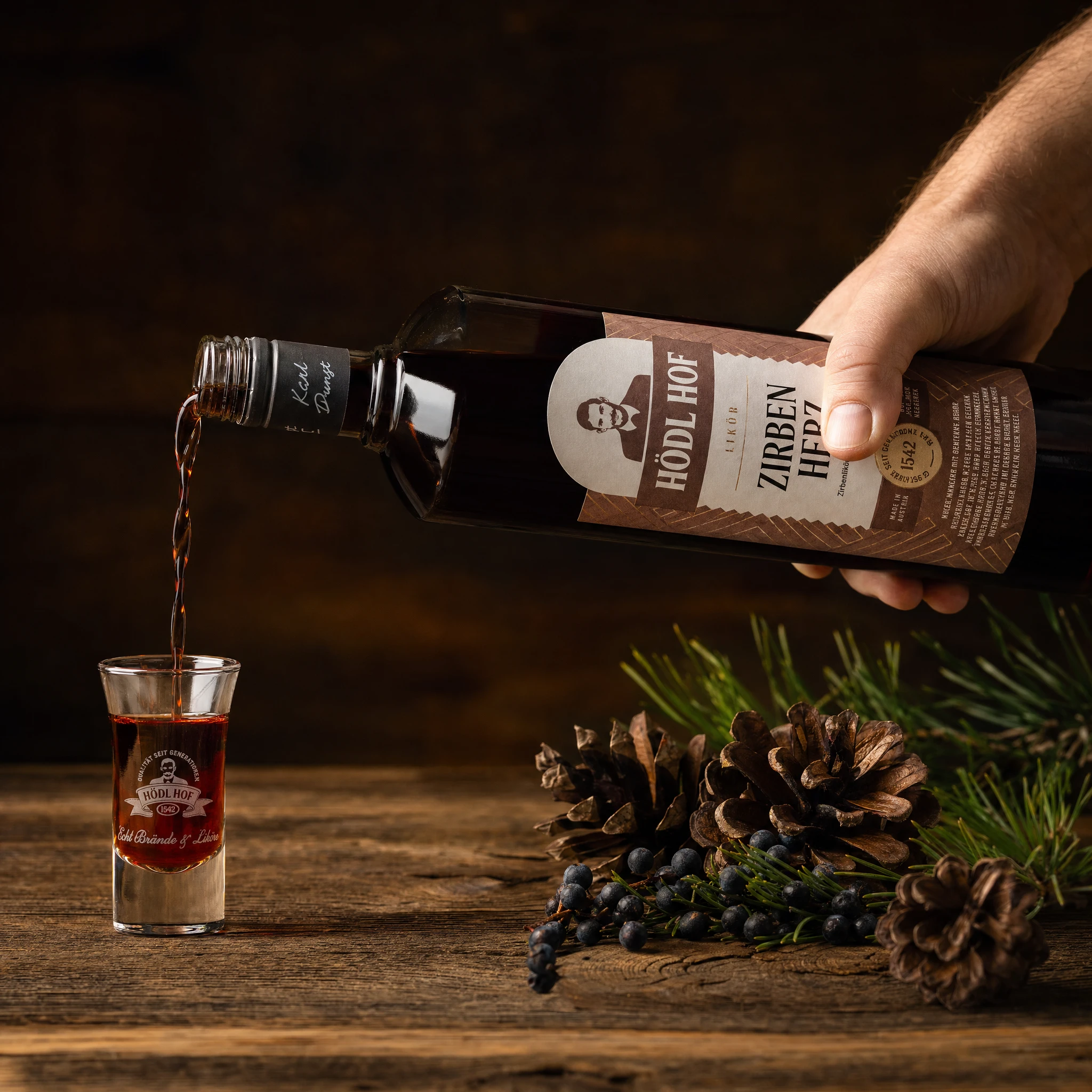 Hödl Hof Zirbenherz Likör | 20% Vol. | 1,0l