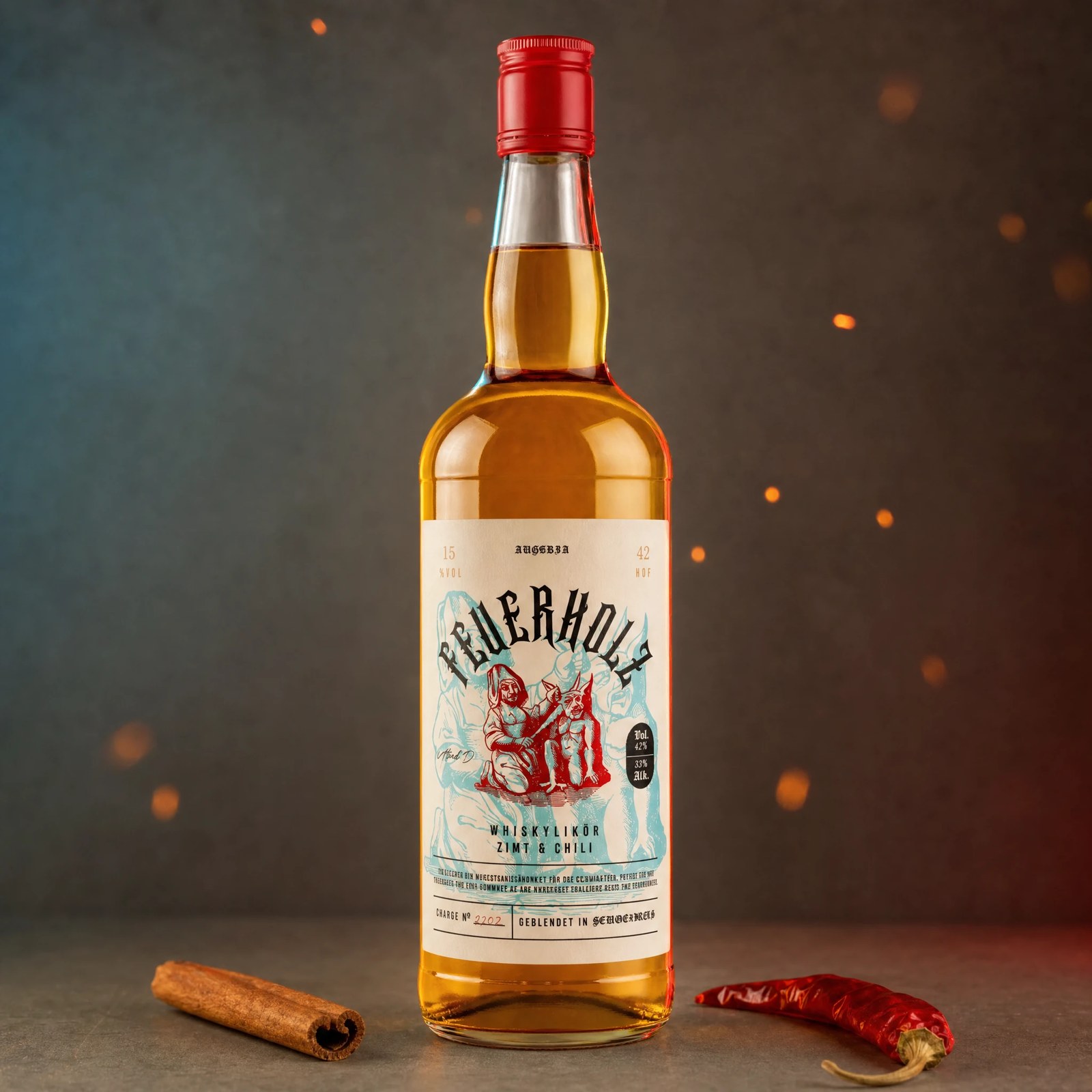 Feuerholz Whiskylikör mit Zimt & Chili | 33% Vol. | 0,7l