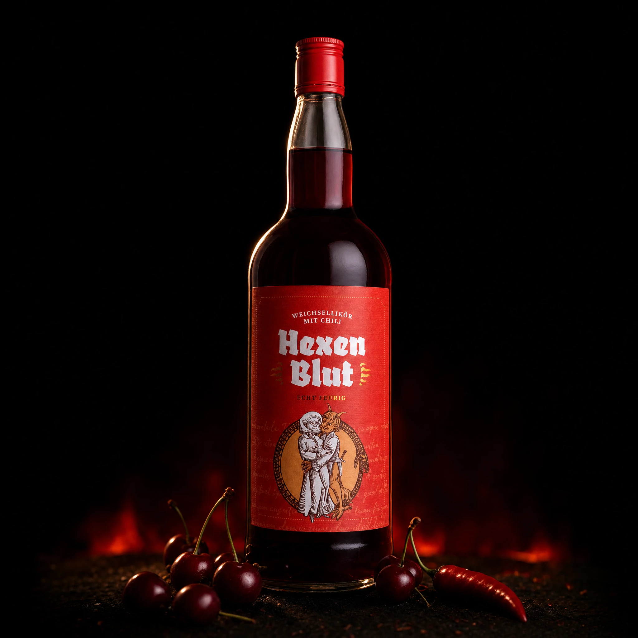 Hexenblut Weichsellikör mit Chili | 20% Vol. | 1,0l