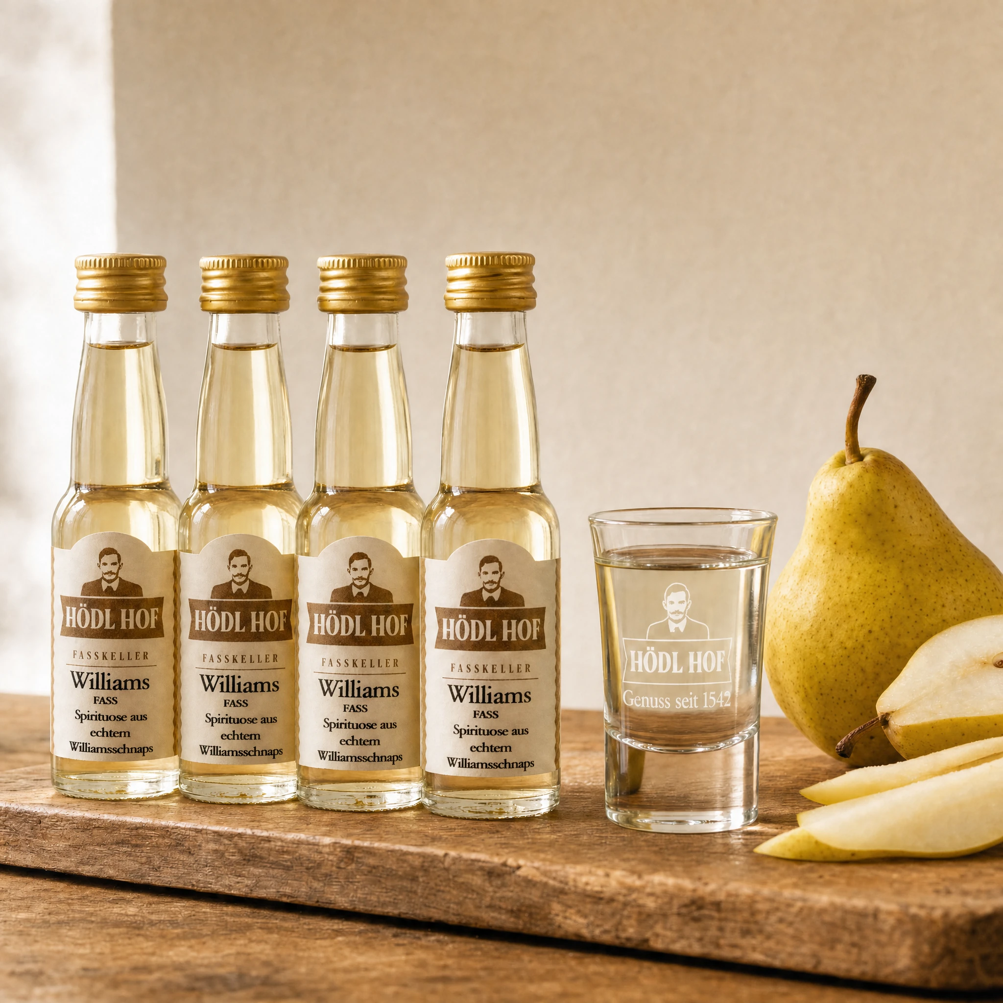 Hödl Hof Alte Williams Schnaps | 38% Vol. | 24x0,02l