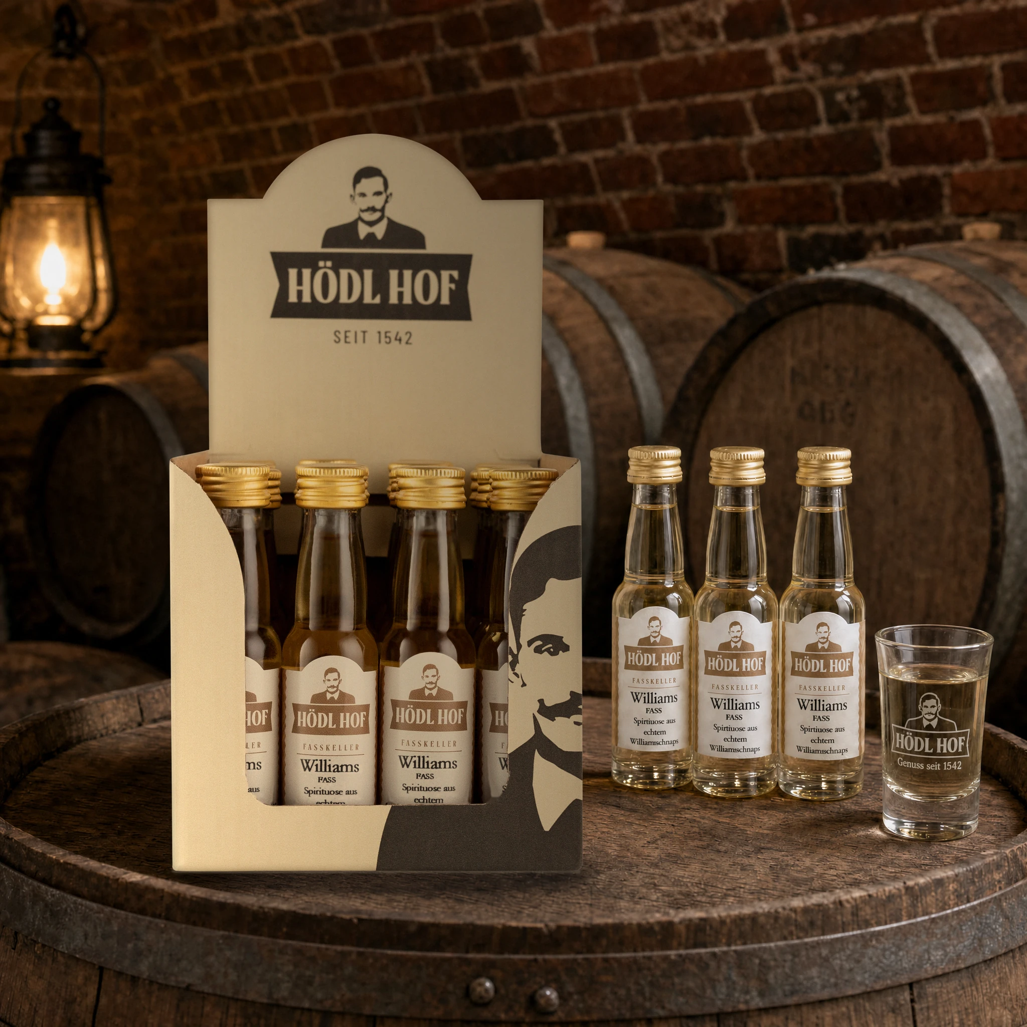 Hödl Hof Alte Williams Schnaps | 38% Vol. | 24x0,02l