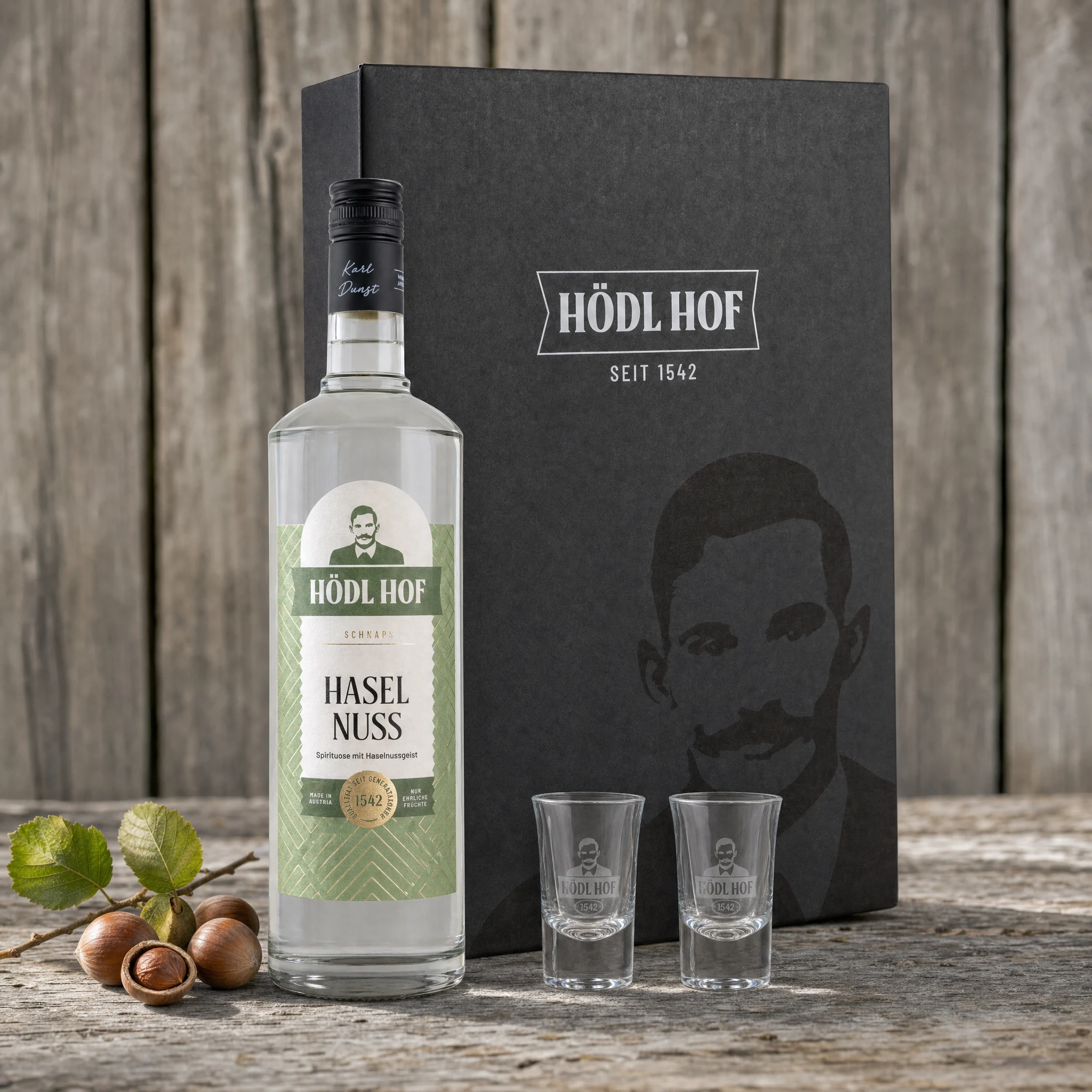 Hödl Hof Geschenkset Haselnuss Schnaps | 0,7l