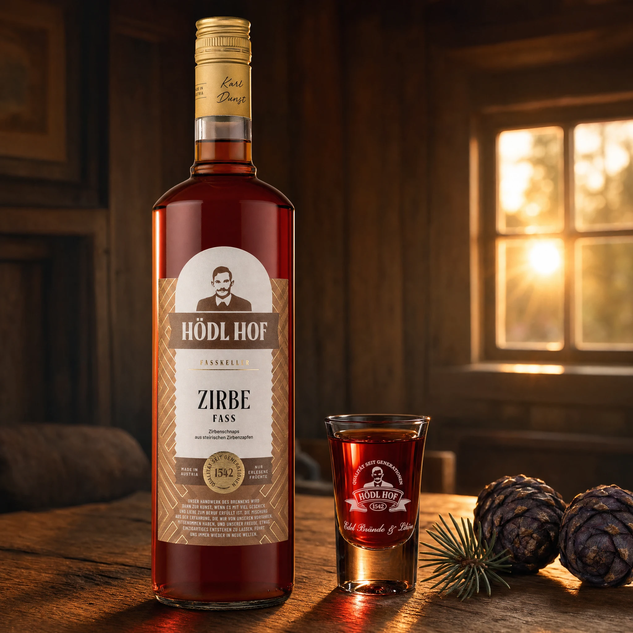 Hödl Hof Alte Zirbe Schnaps | 38% Vol. | 1,0l