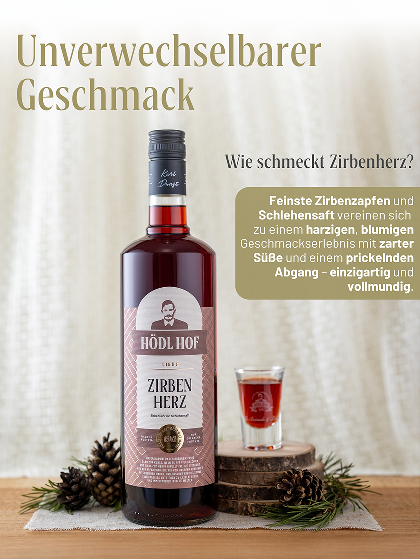 Hödl Hof "Zirbenherz" Zirbenlikör | 20% Vol. | 0,5l