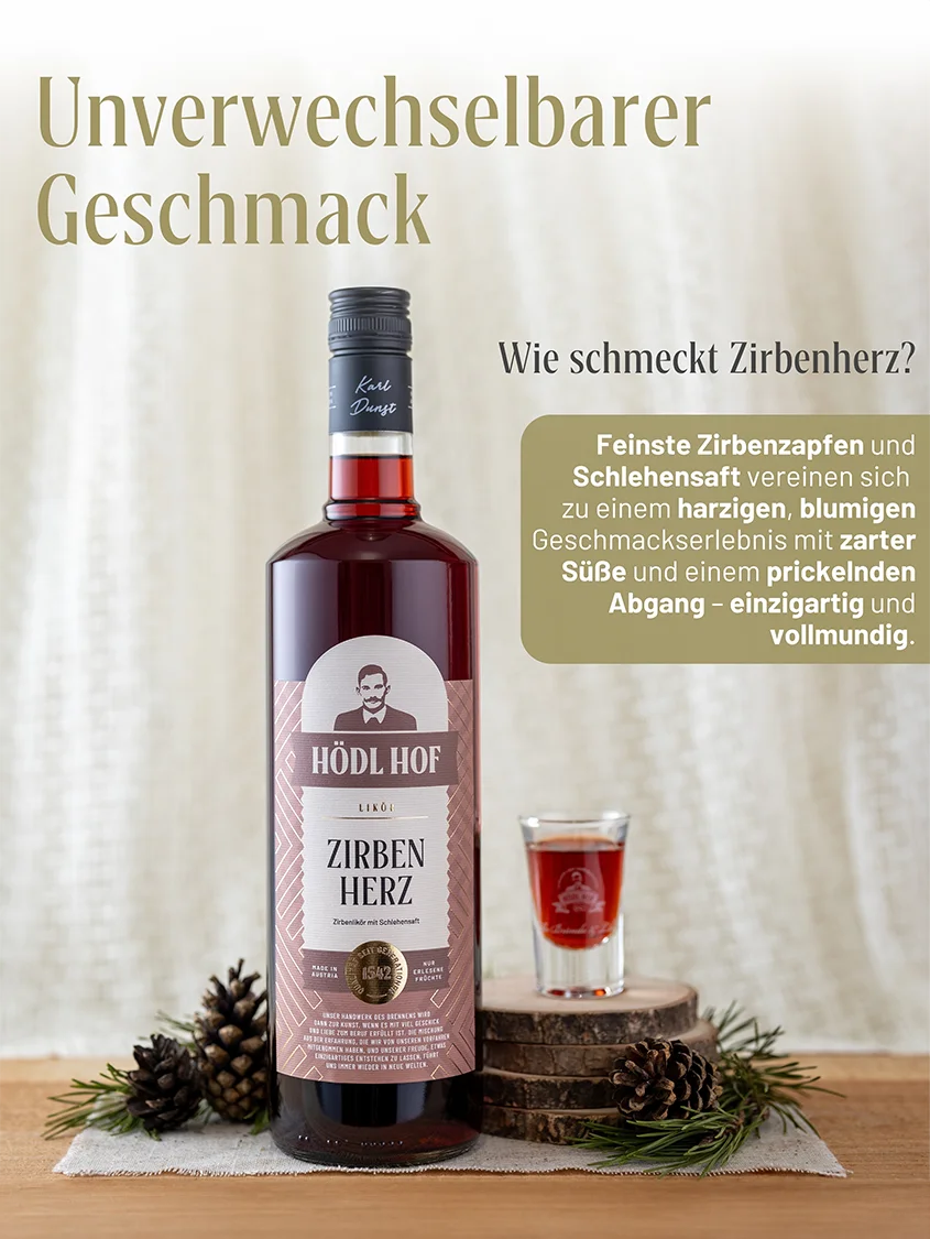 Hödl Hof "Zirbenherz" Zirbenlikör | 20% Vol. | 0,5l