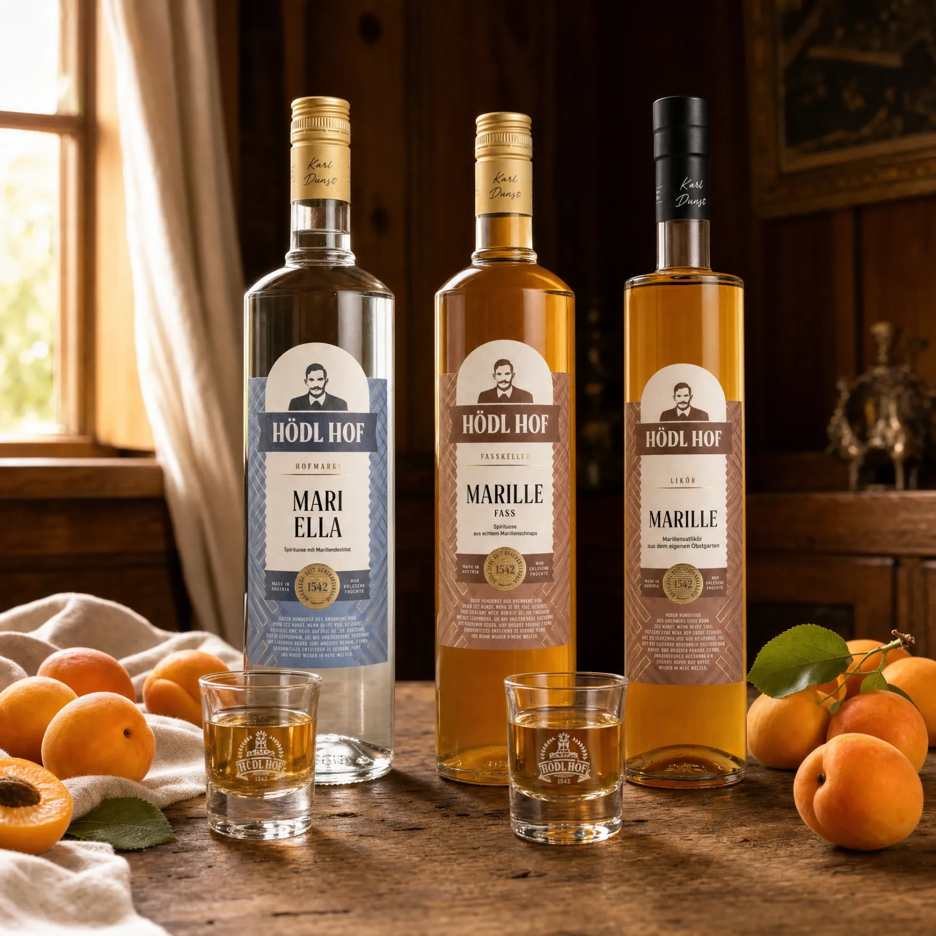 Marillenlikör vom Hödl Hof im Glas