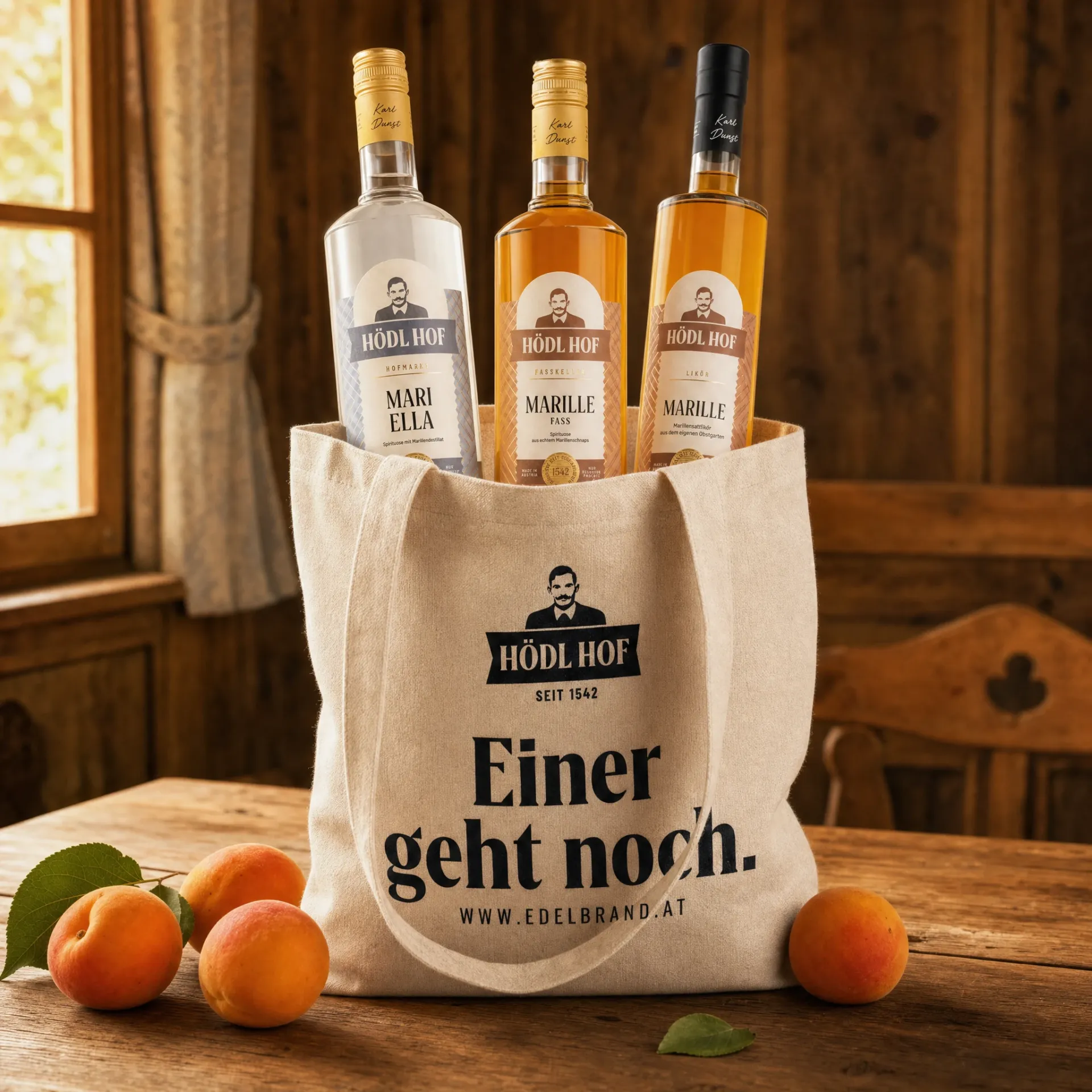 Marille Genießer Vorteilsset mit Stofftasche